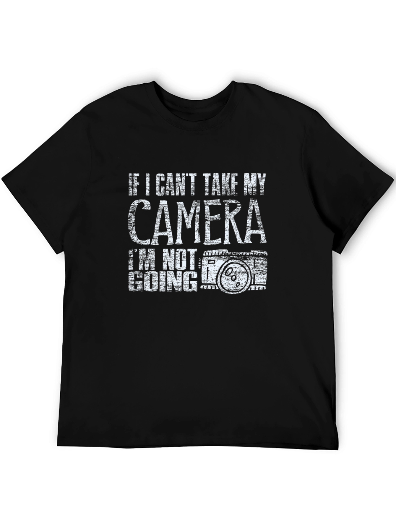 Black Camera Lover's T-Shirt - If I Can't Take My Camera... view 5