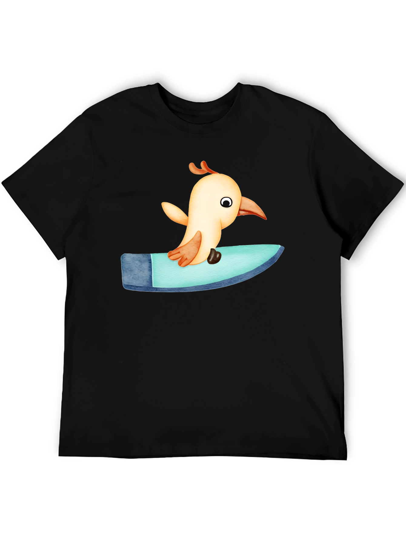 Black Bird Surfing Tee - Black view 5