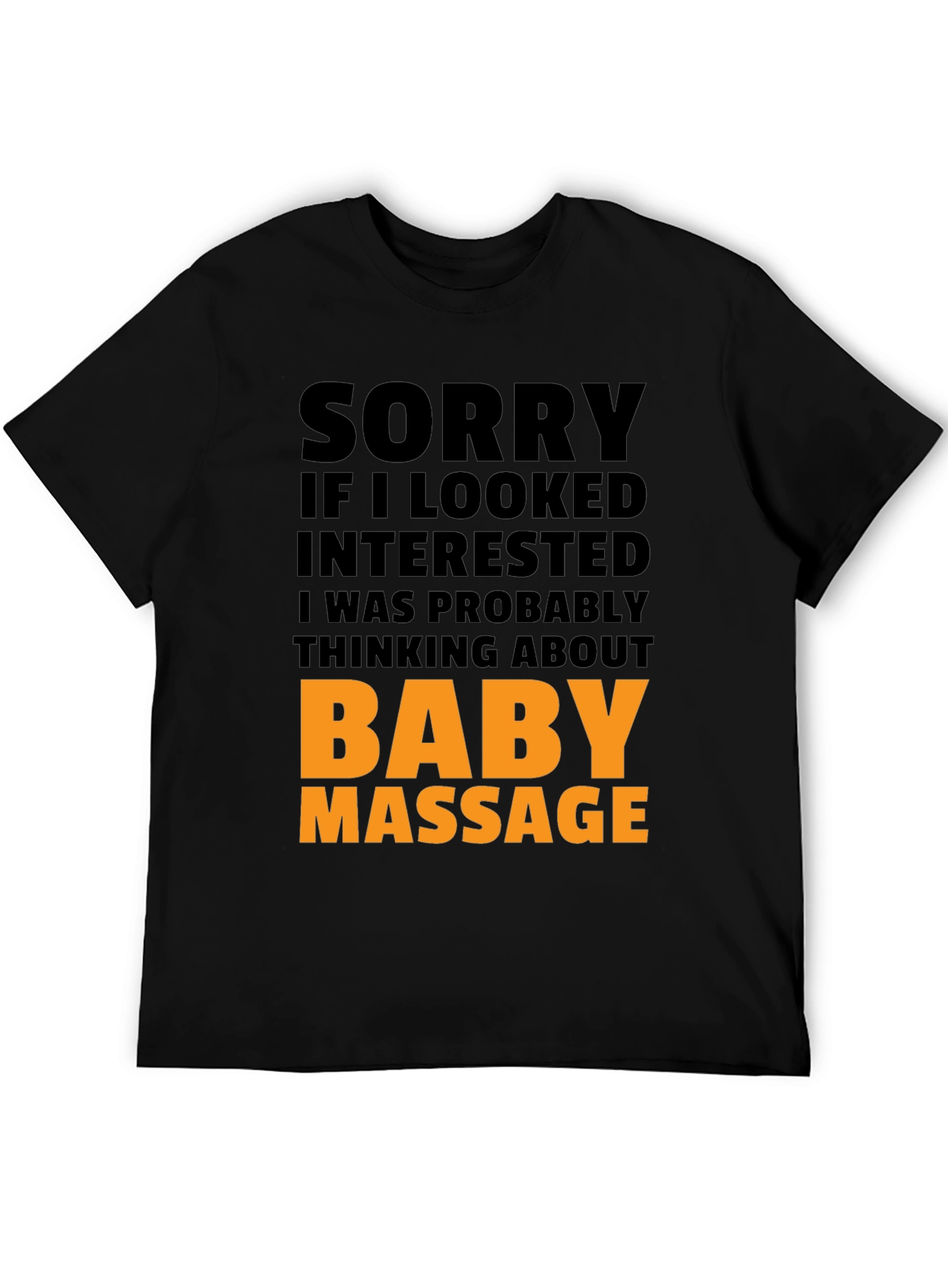 Black Baby Massage Funny Graphic T-Shirt view 5