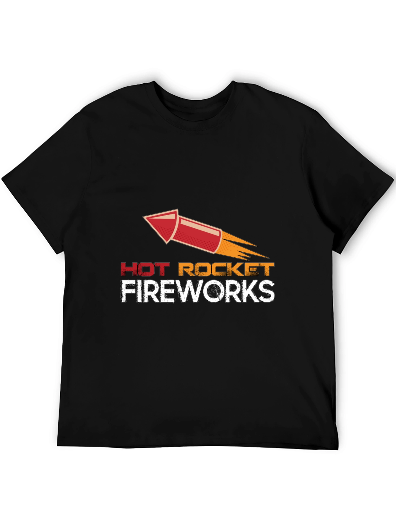 Black Hot Rocket Fireworks T-Shirt view 5