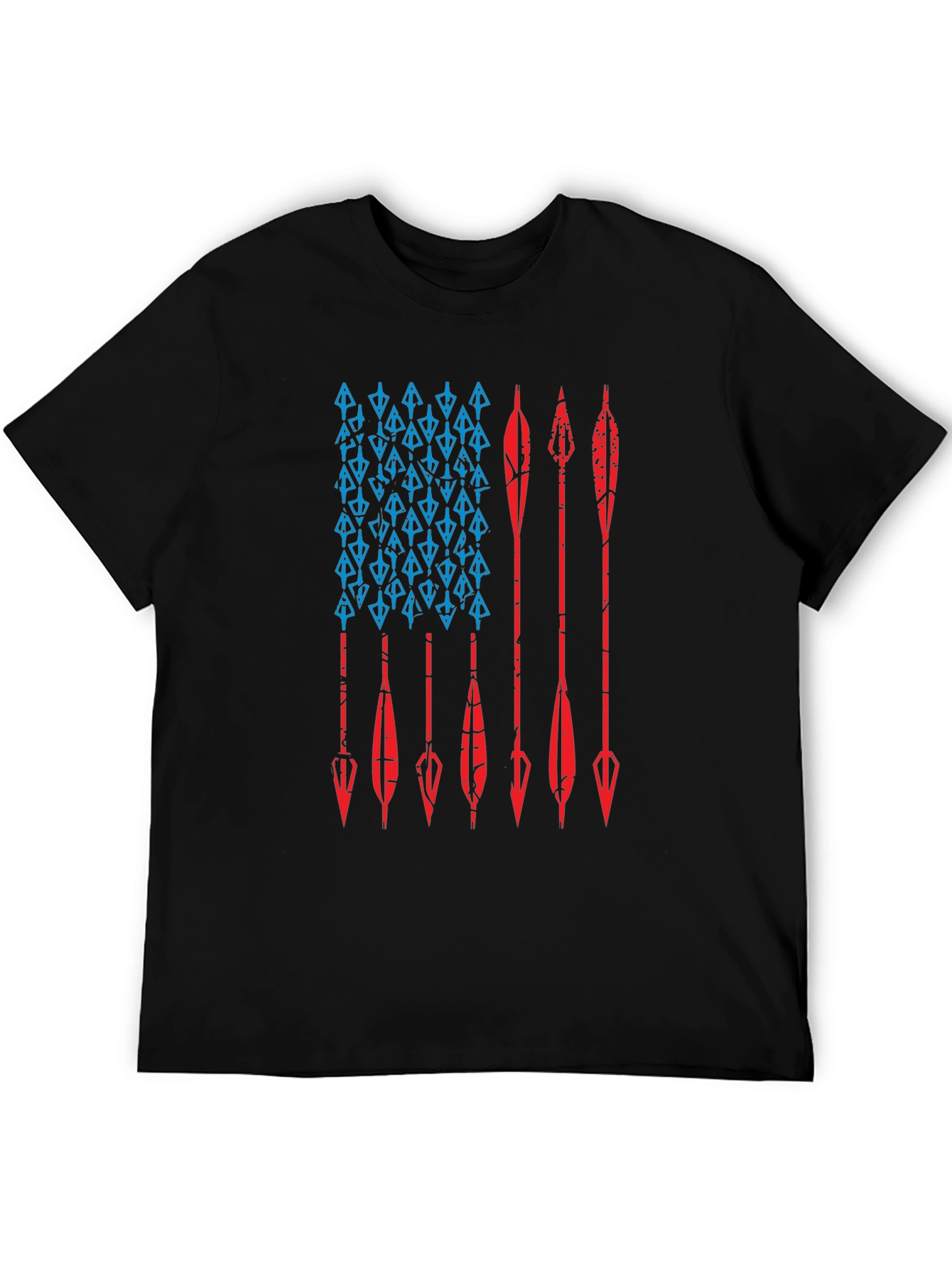 Black American Flag Arrow Graphic Tee - Hunting Pride view 5
