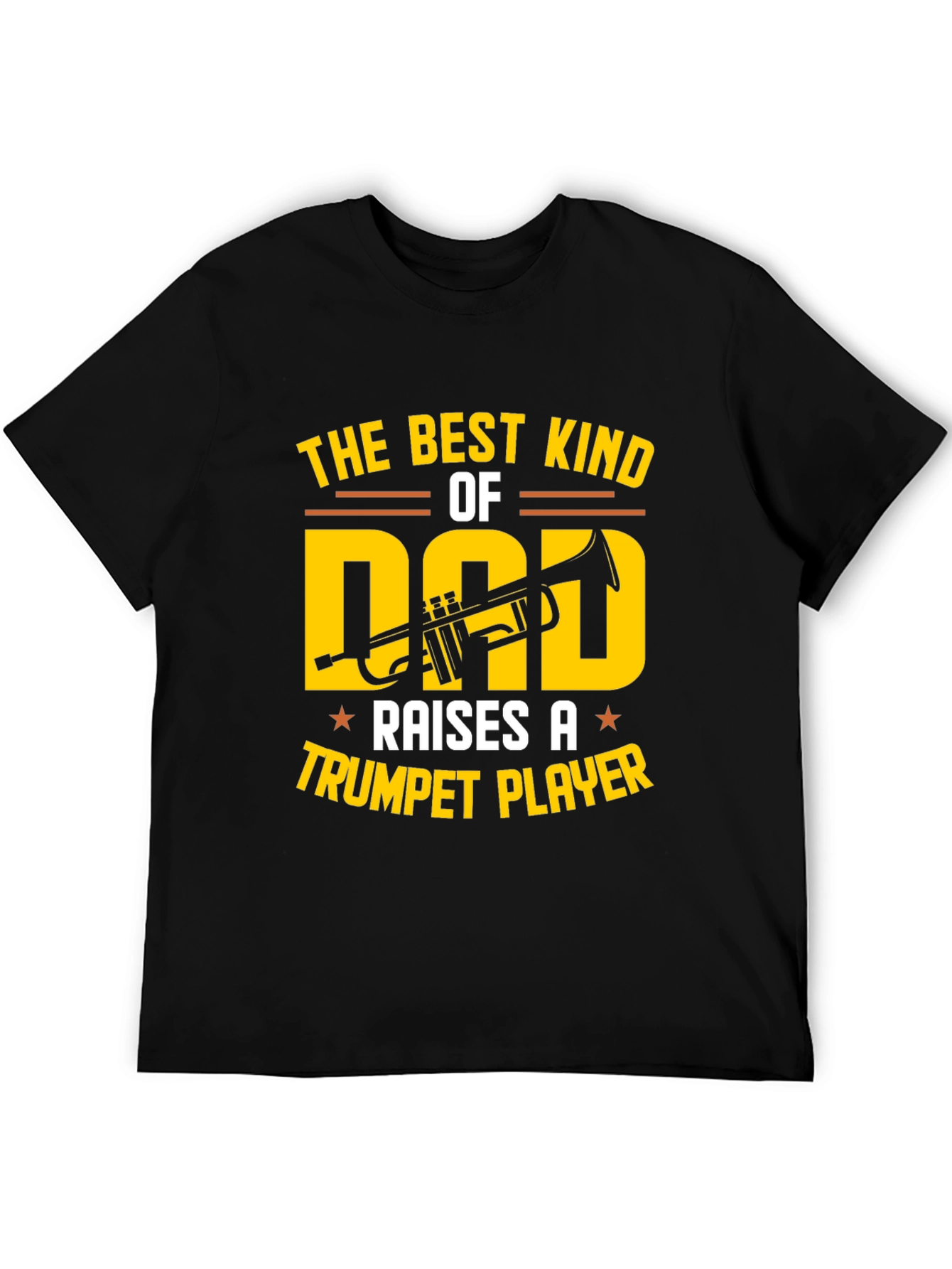Black Best Kind of Dad Trumpet Player T-Shirt view 5