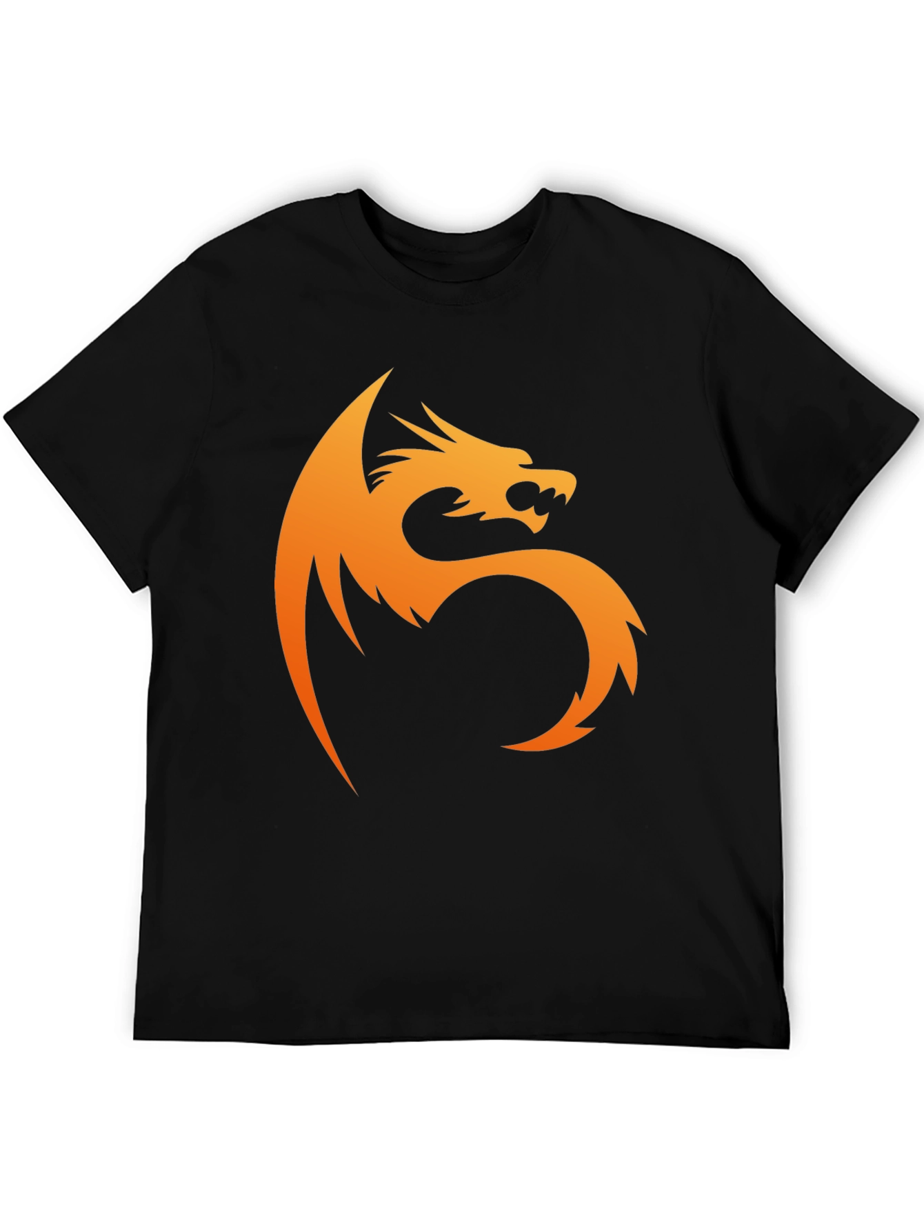Black Bold Dragon Graphic Tee - Black Cotton view 5
