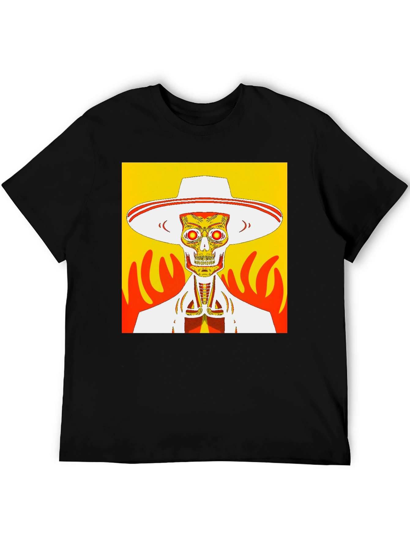Black Skeleton Mariachi T-Shirt - Day of the Dead Style Tee view 5