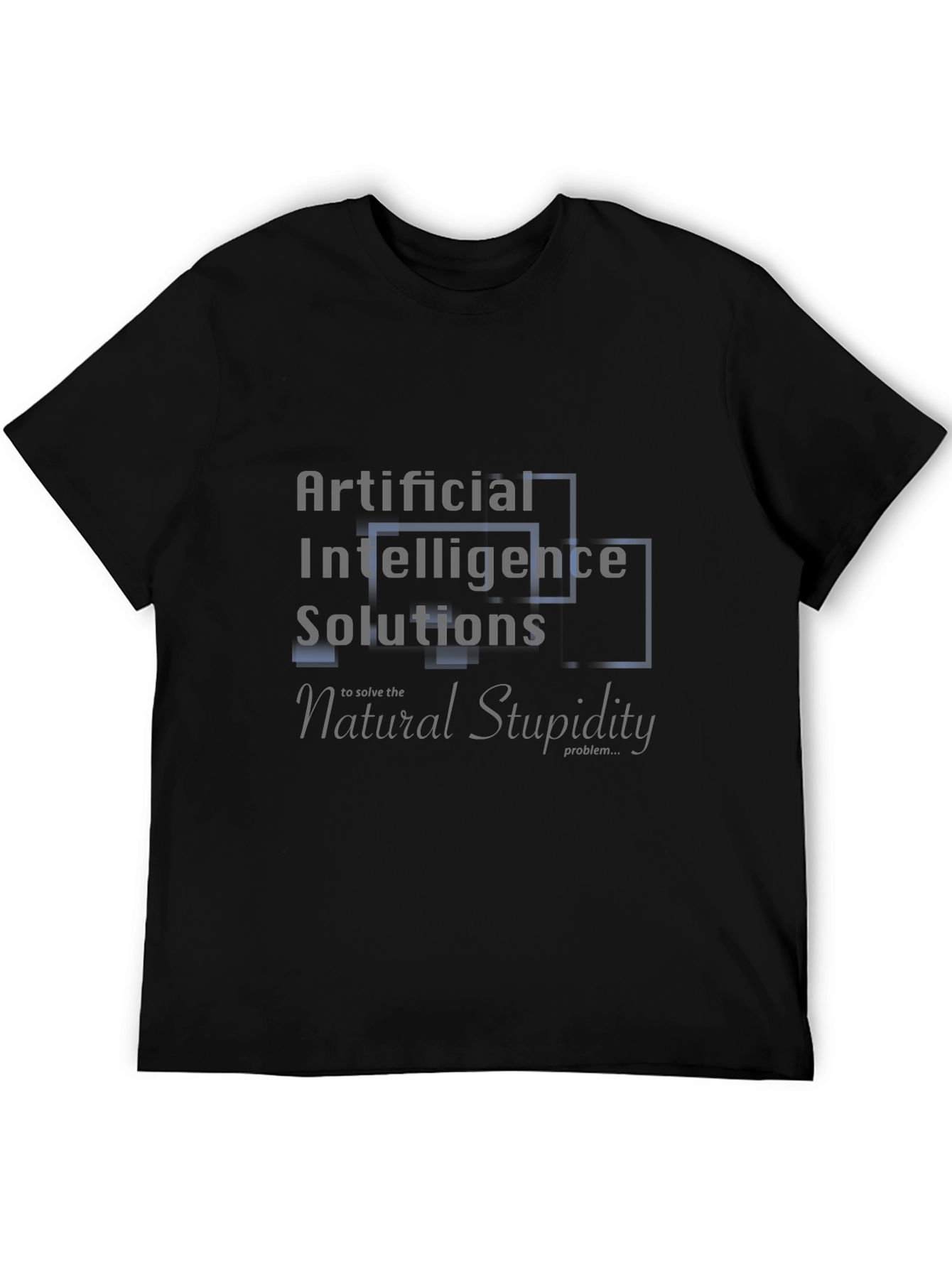 Black Artificial Intelligence Solutions T-Shirt view 5