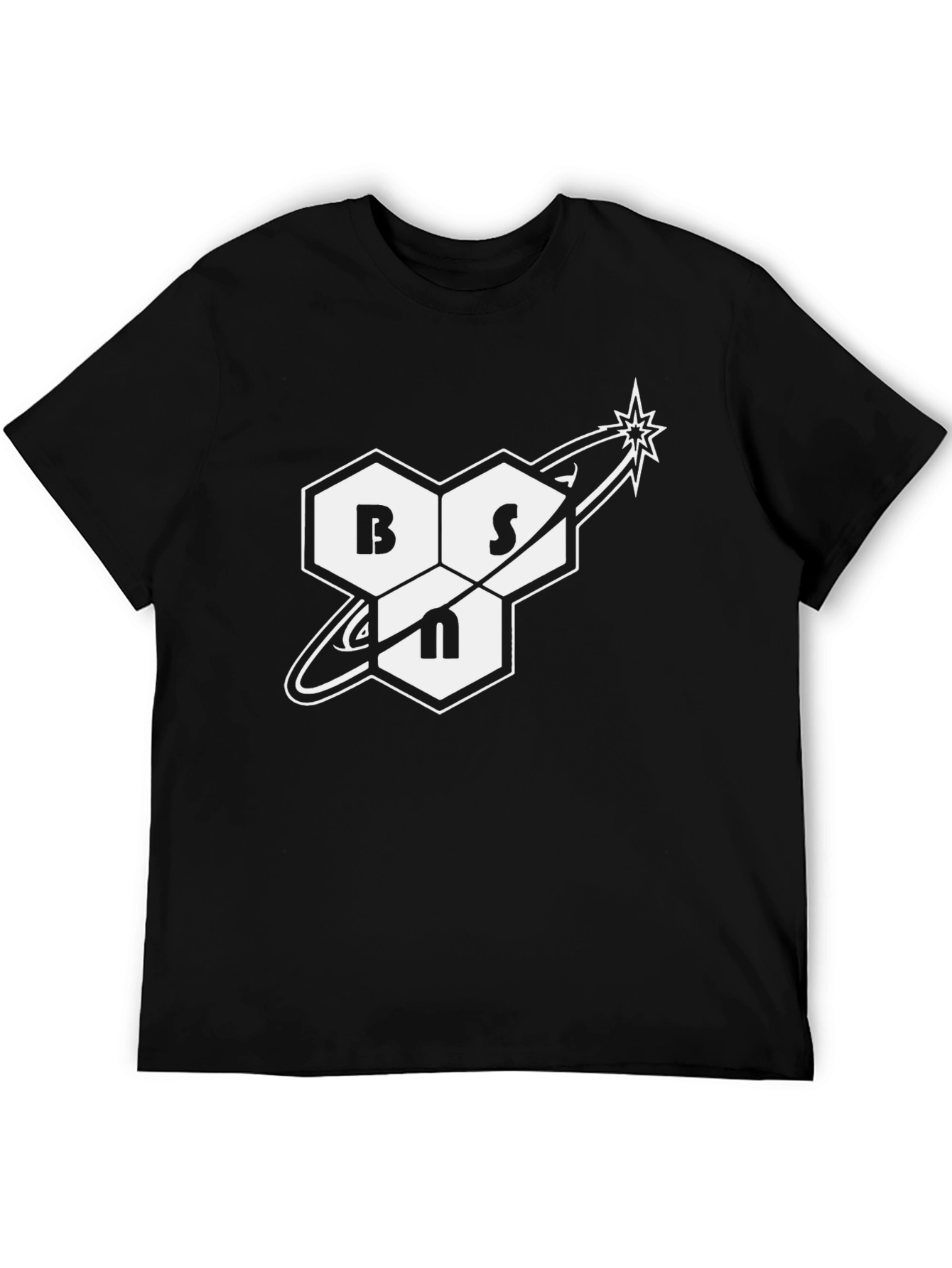 Black BSN Graphic Tee - Black Cotton Blend view 5