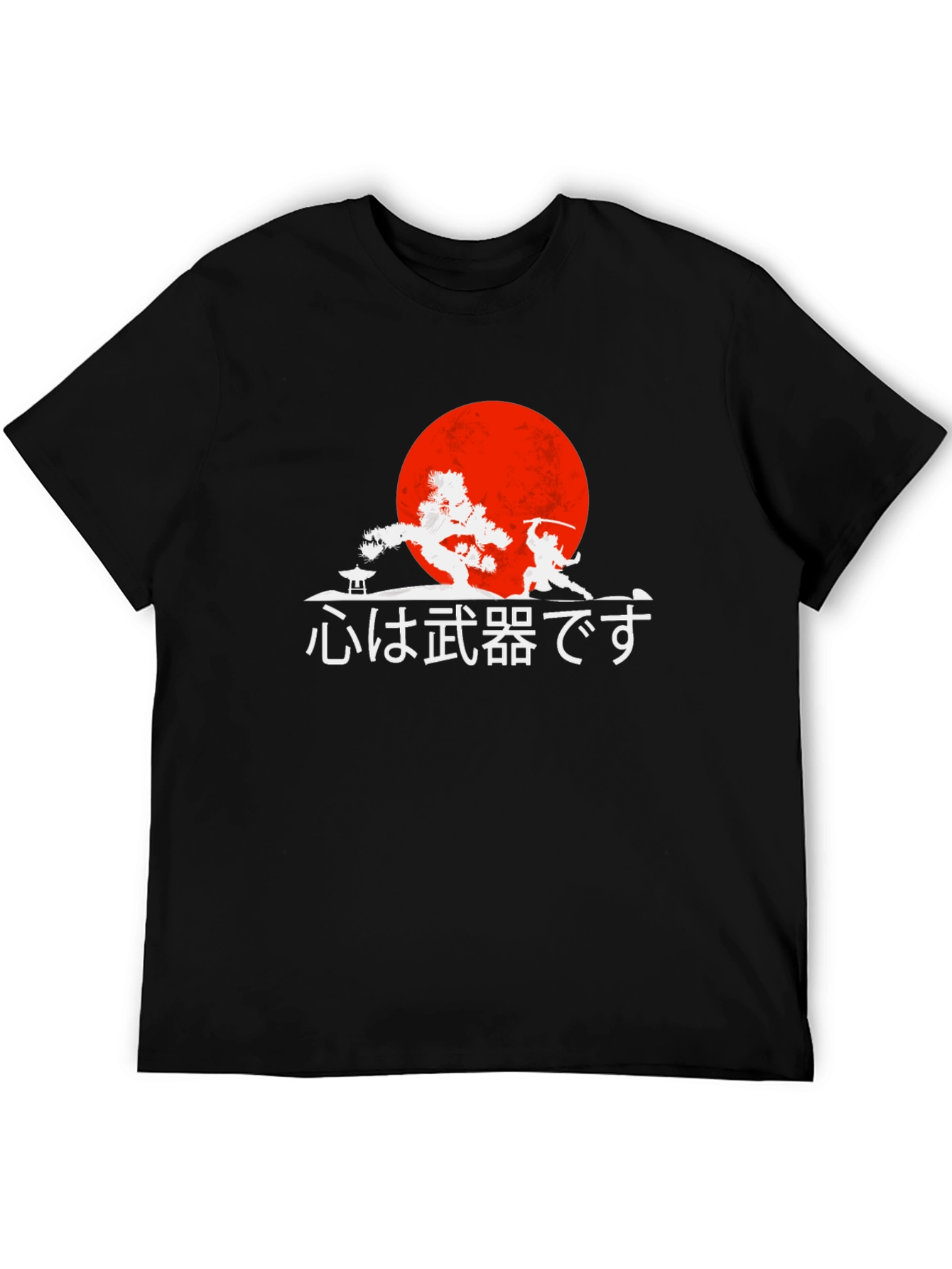 Black Samurai Warrior Graphic Tee - Japanese Art T-Shirt view 5