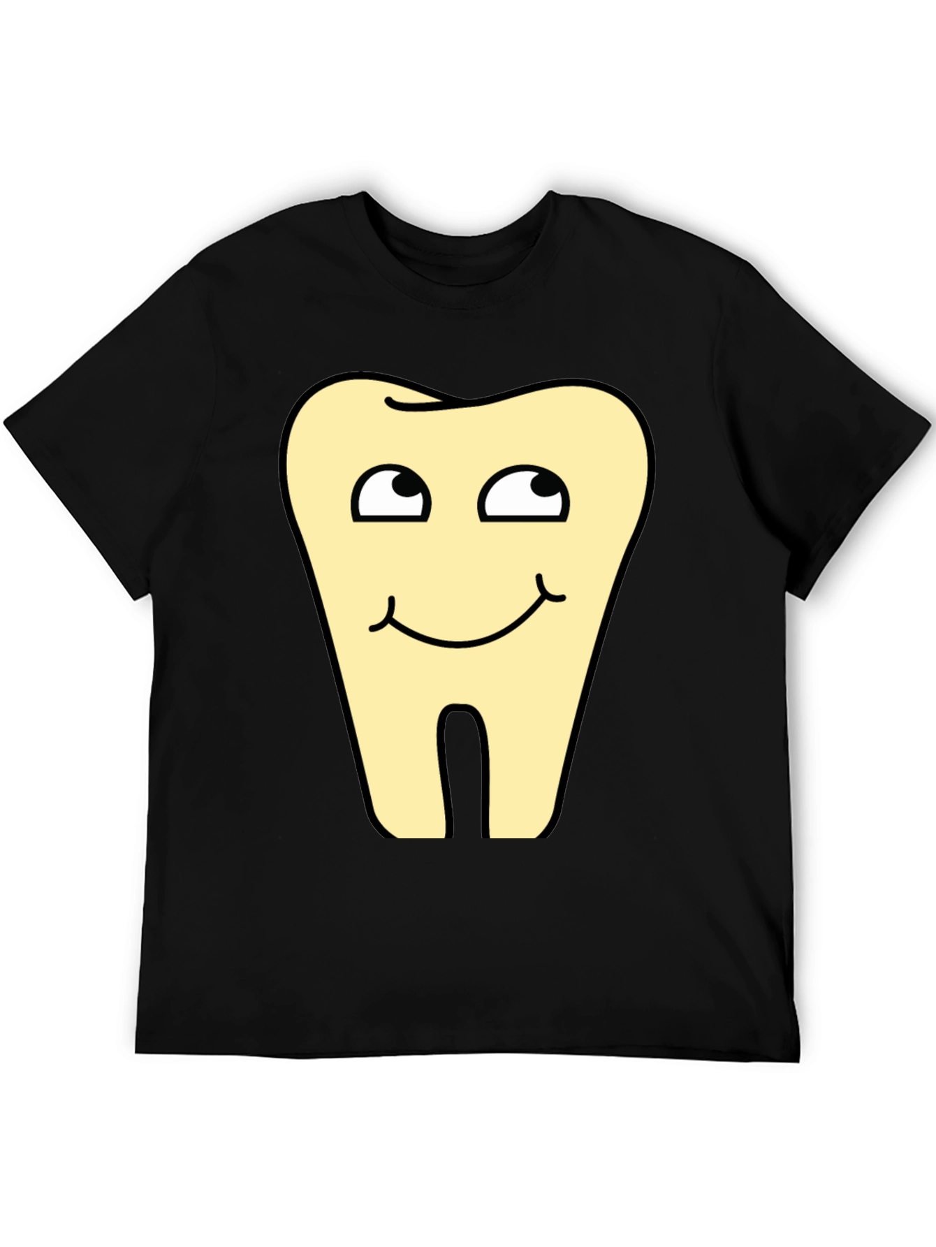 Black Funny Tooth Graphic Tee - Dentist Humor Shirt view 5
