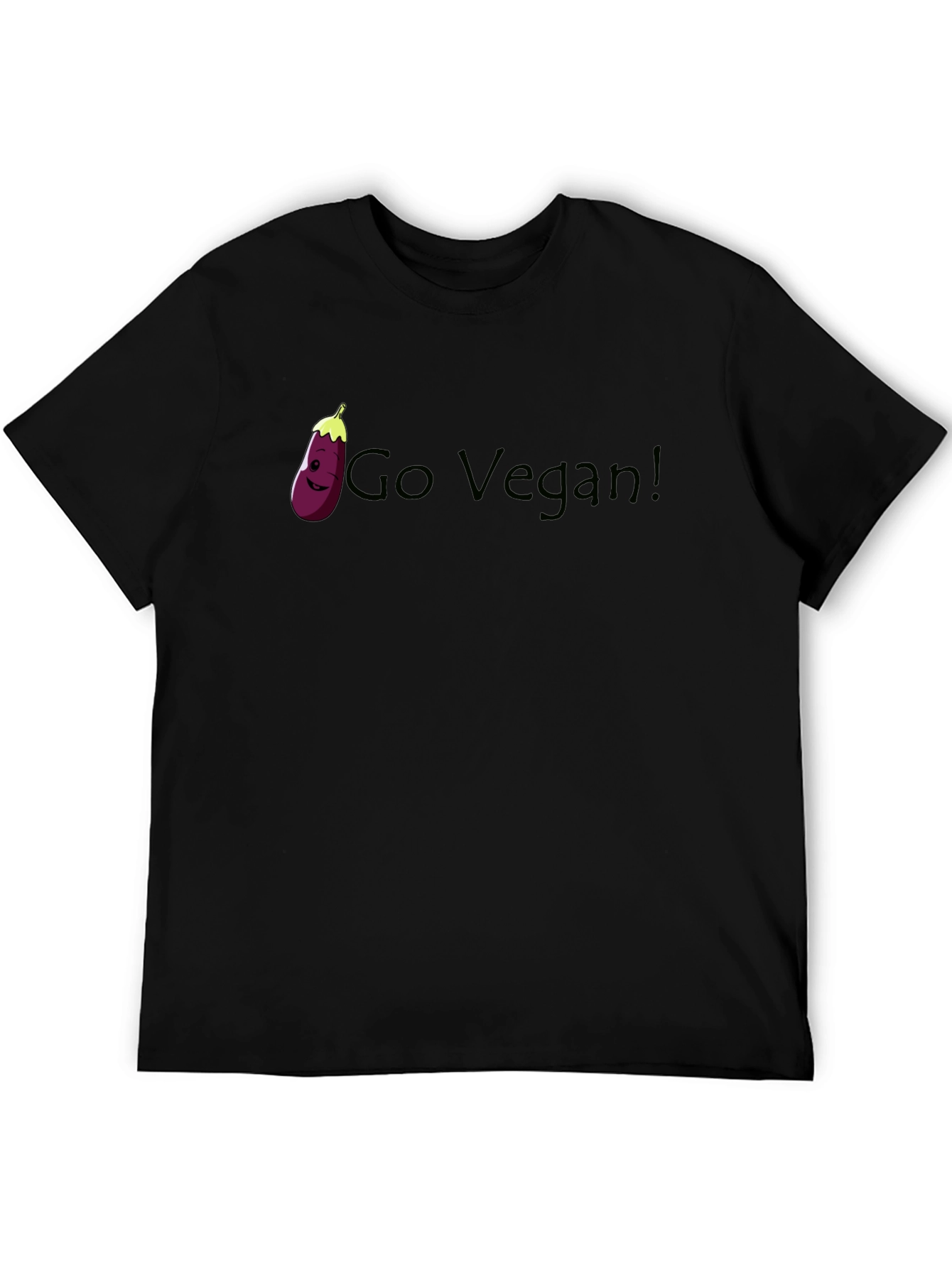 Go Vegan T-Shirt - Eggplant Graphic Tee - 5