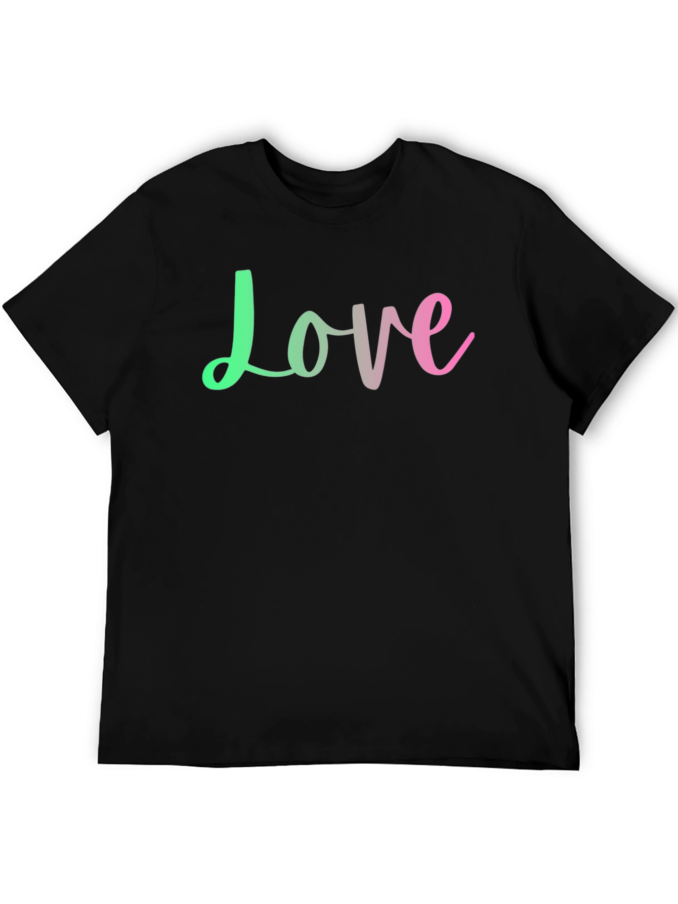 Black Love Graphic Black T-Shirt view 5