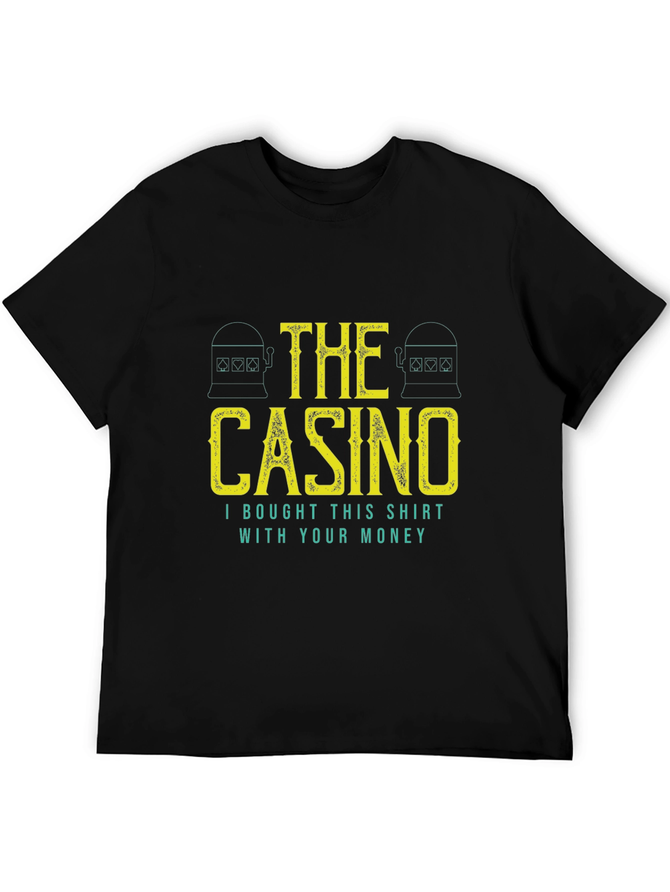 Black The Casino Graphic Tee - Funny Gambling Shirt view 5