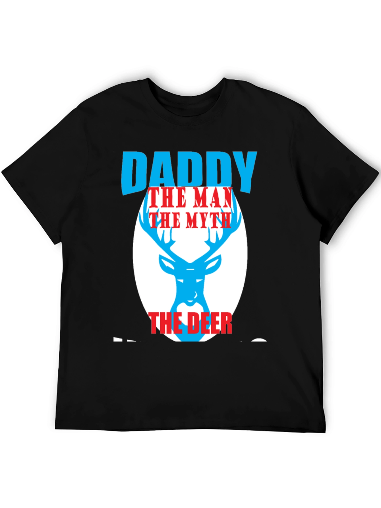 Black Daddy the Man the Myth the Deer Graphic Tee view 5