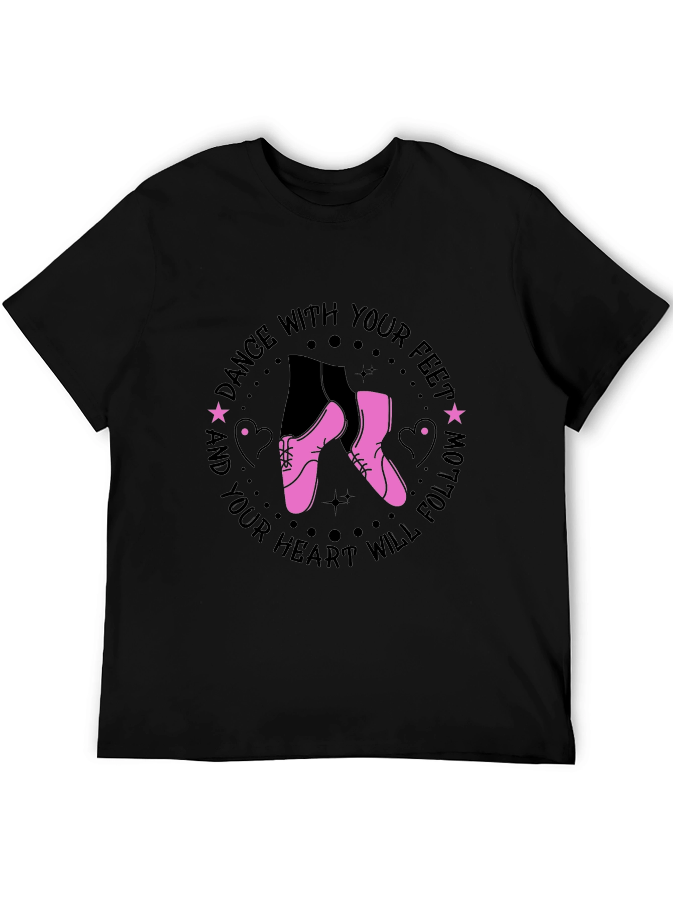 Black Dance With Your Feet Graphic Tee view 5