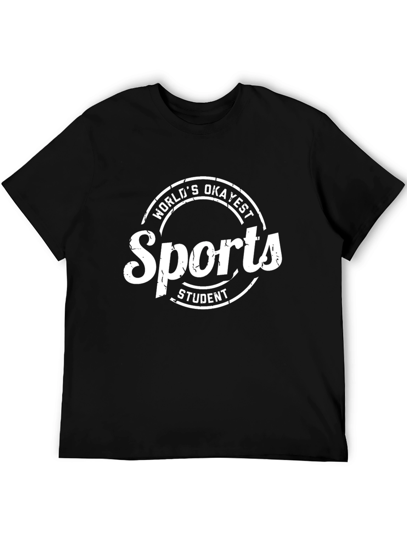 Black World's Okayest Sports Student Black Tee view 5