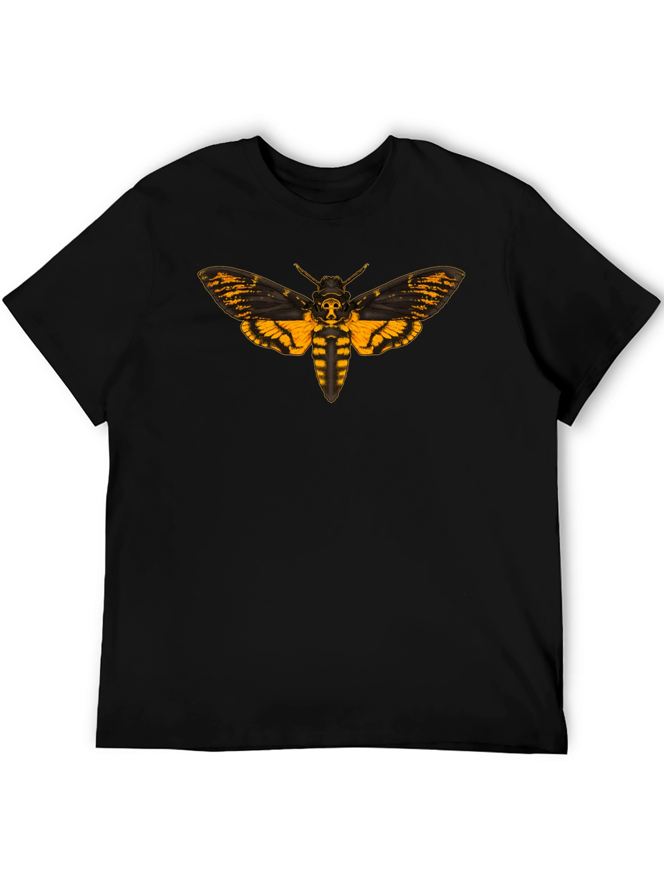 Black Death's Head Moth Graphic Tee - Black view 5