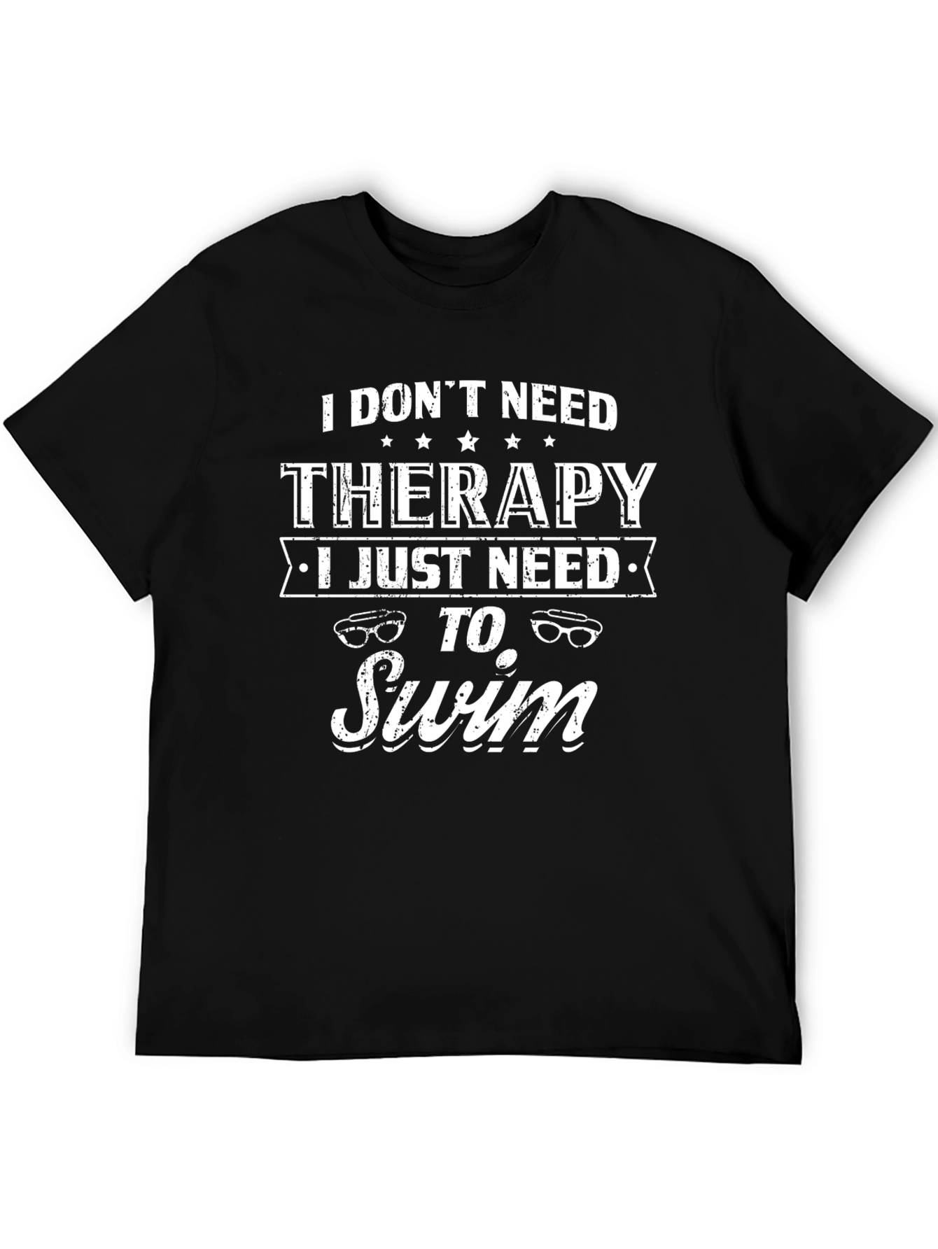 Black Swim Therapy Graphic Tee view 5