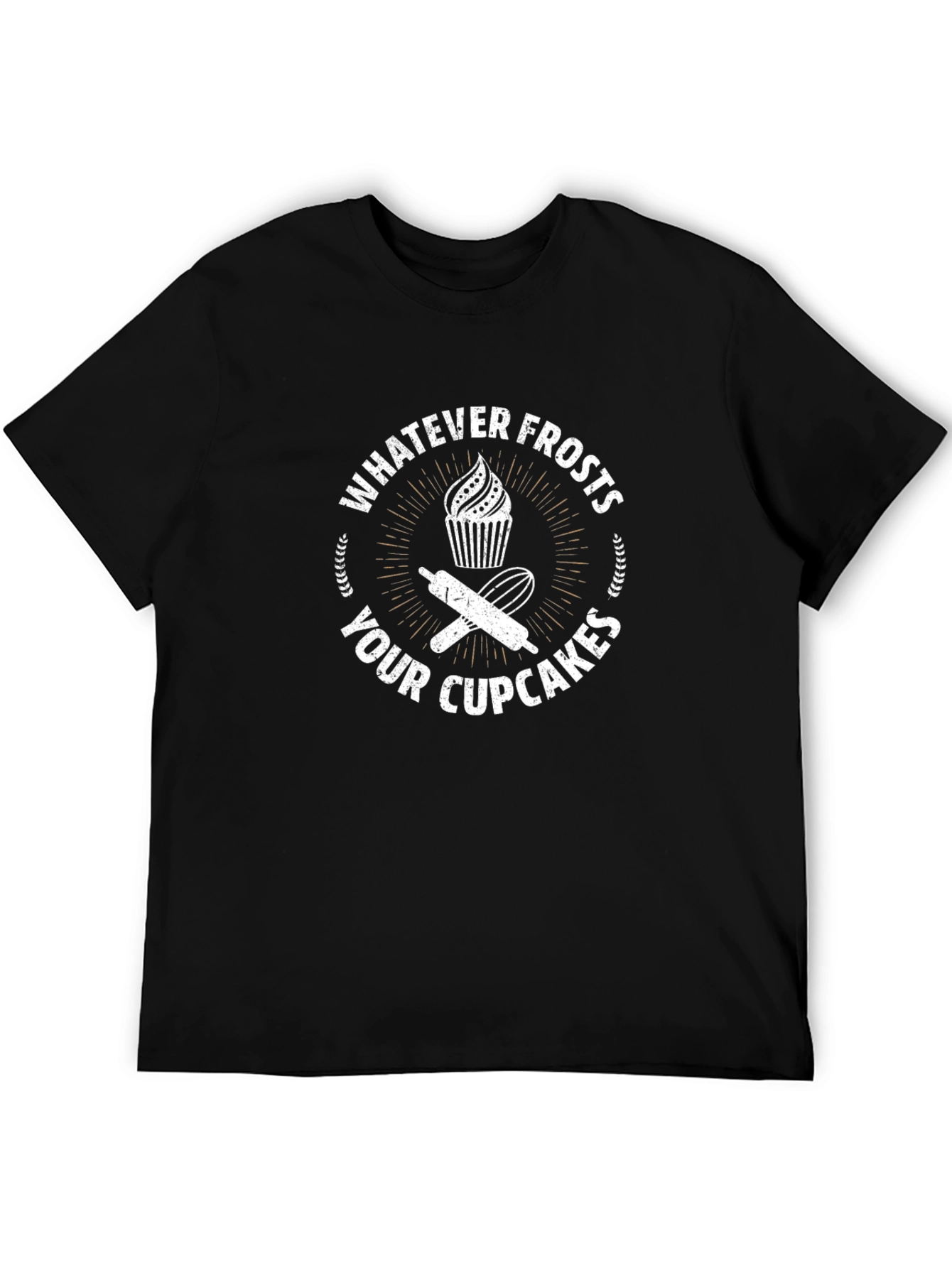 Black Whatever Frosts Your Cupcakes Graphic Tee view 5