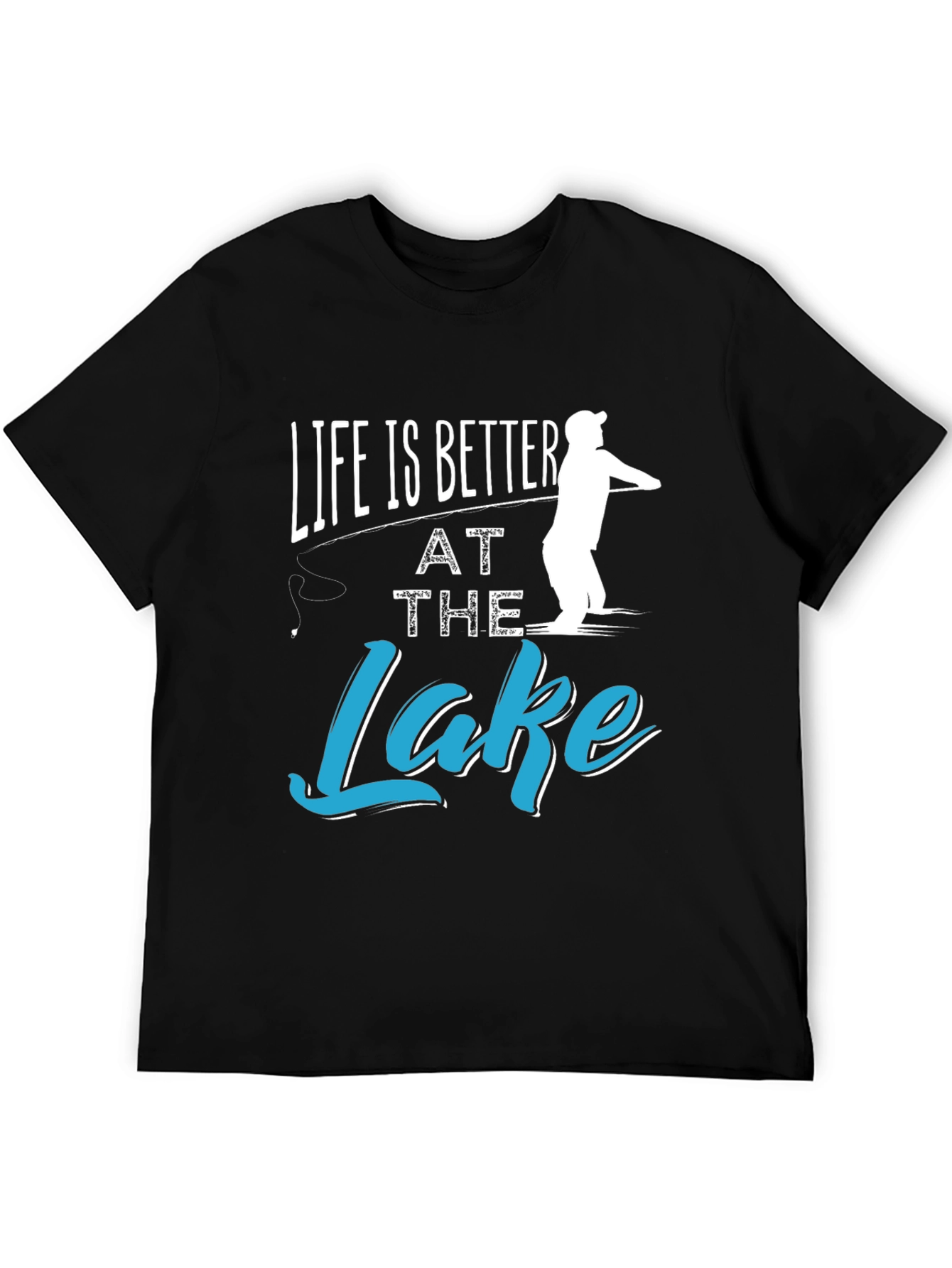 Black Life is Better at the Lake Fishing T-Shirt view 5