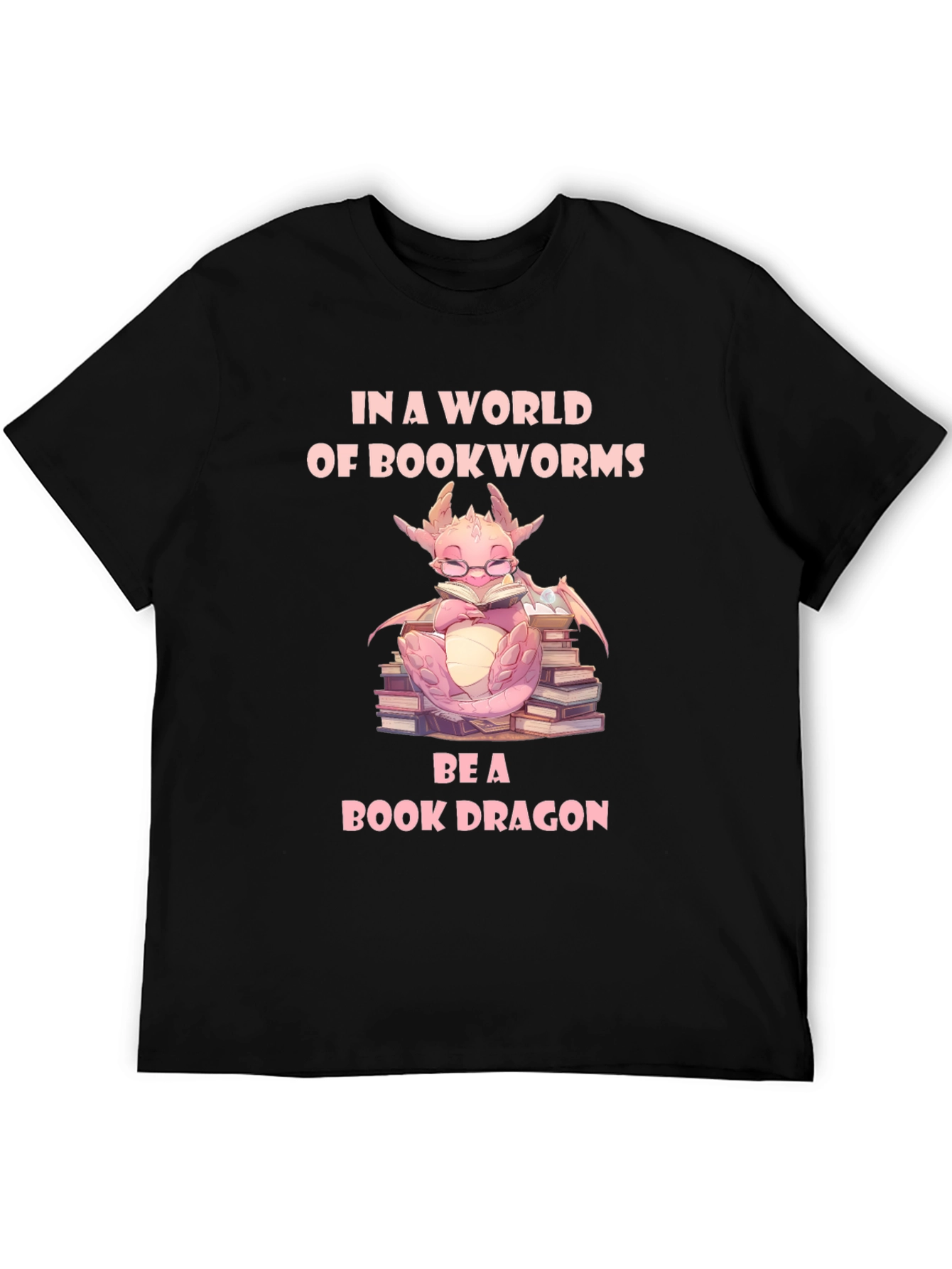 Black Book Dragon Graphic Tee - Perfect for Bookworms! view 5