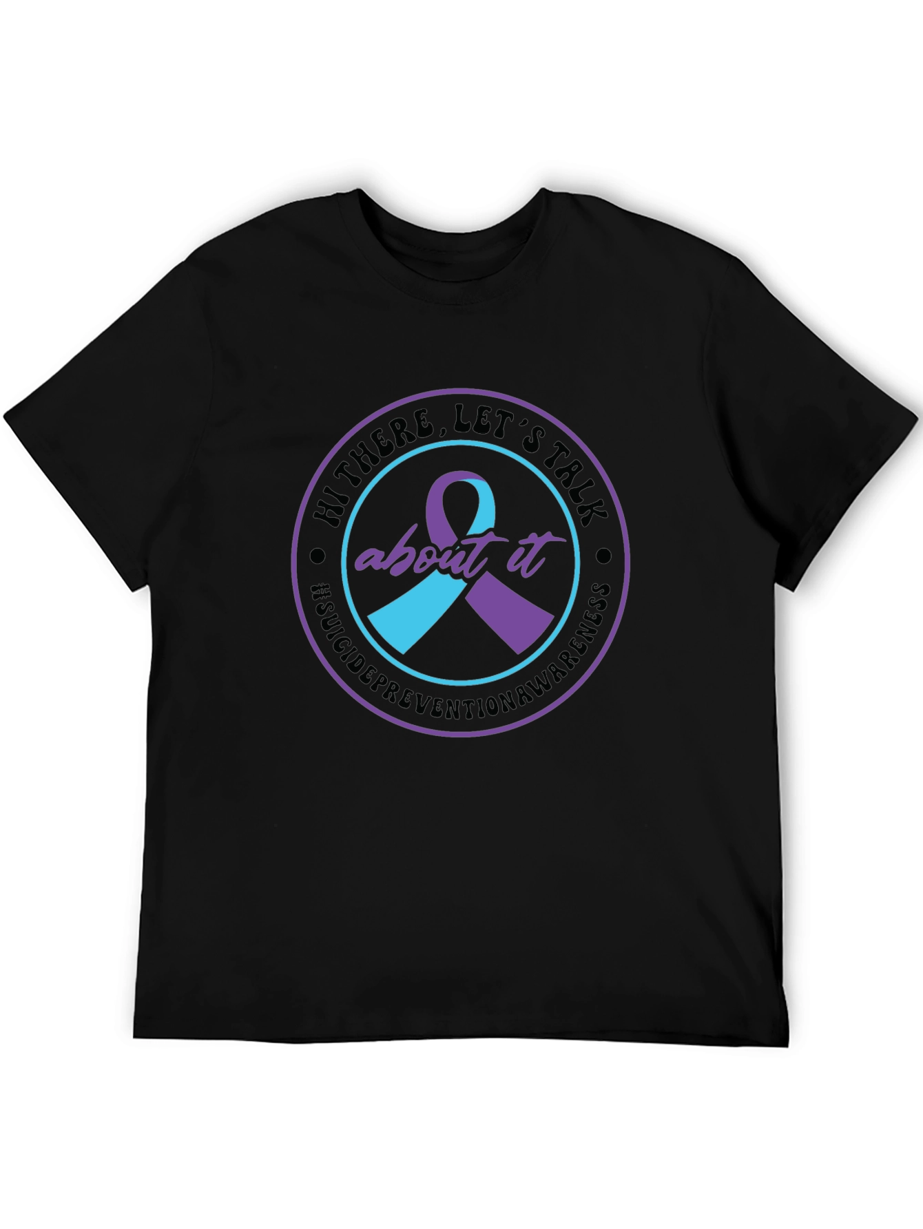 Black Suicide Prevention Awareness T-Shirt view 5