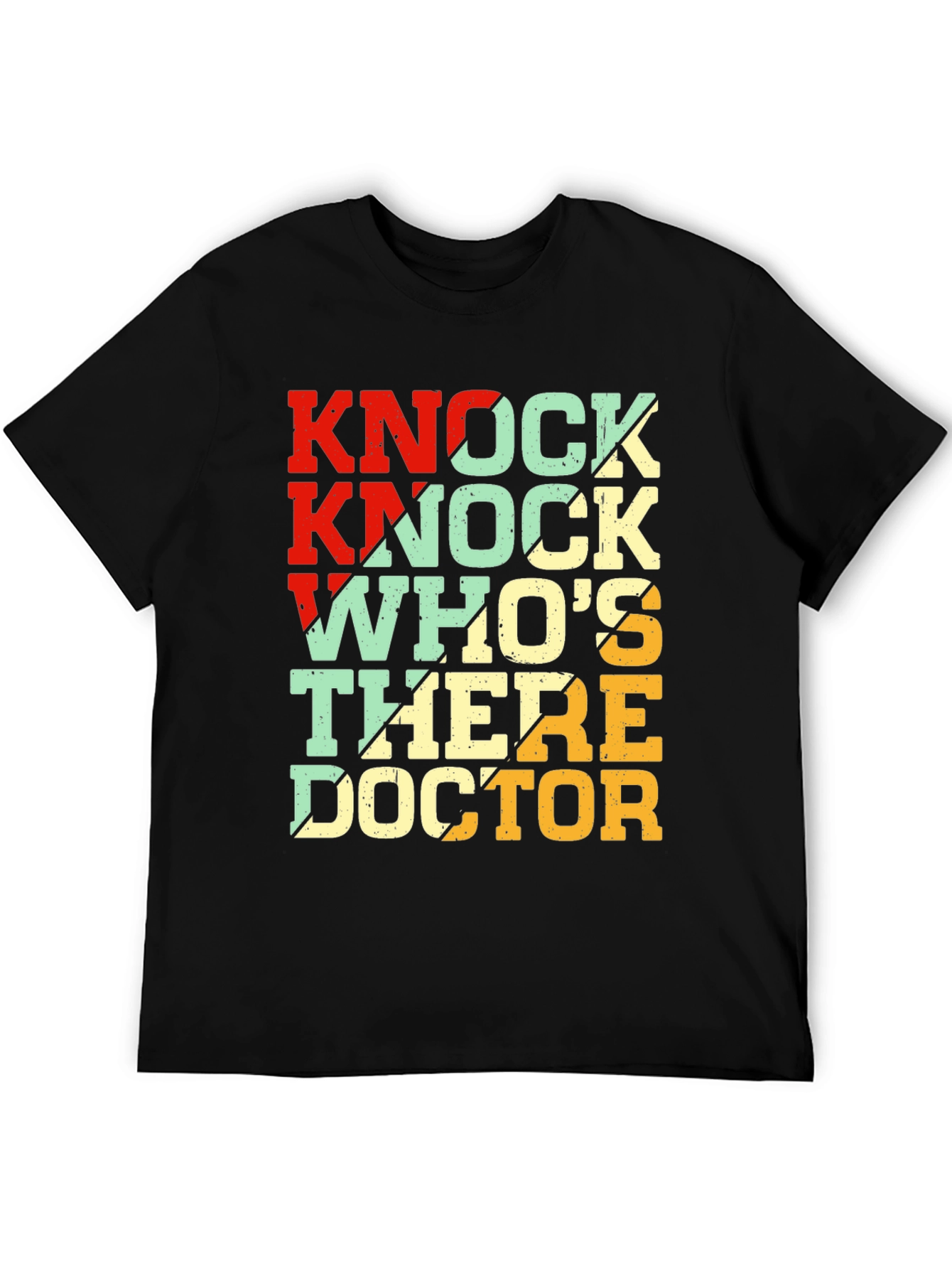 Black Knock Knock Doctor T-Shirt - Funny Humor Tee view 5