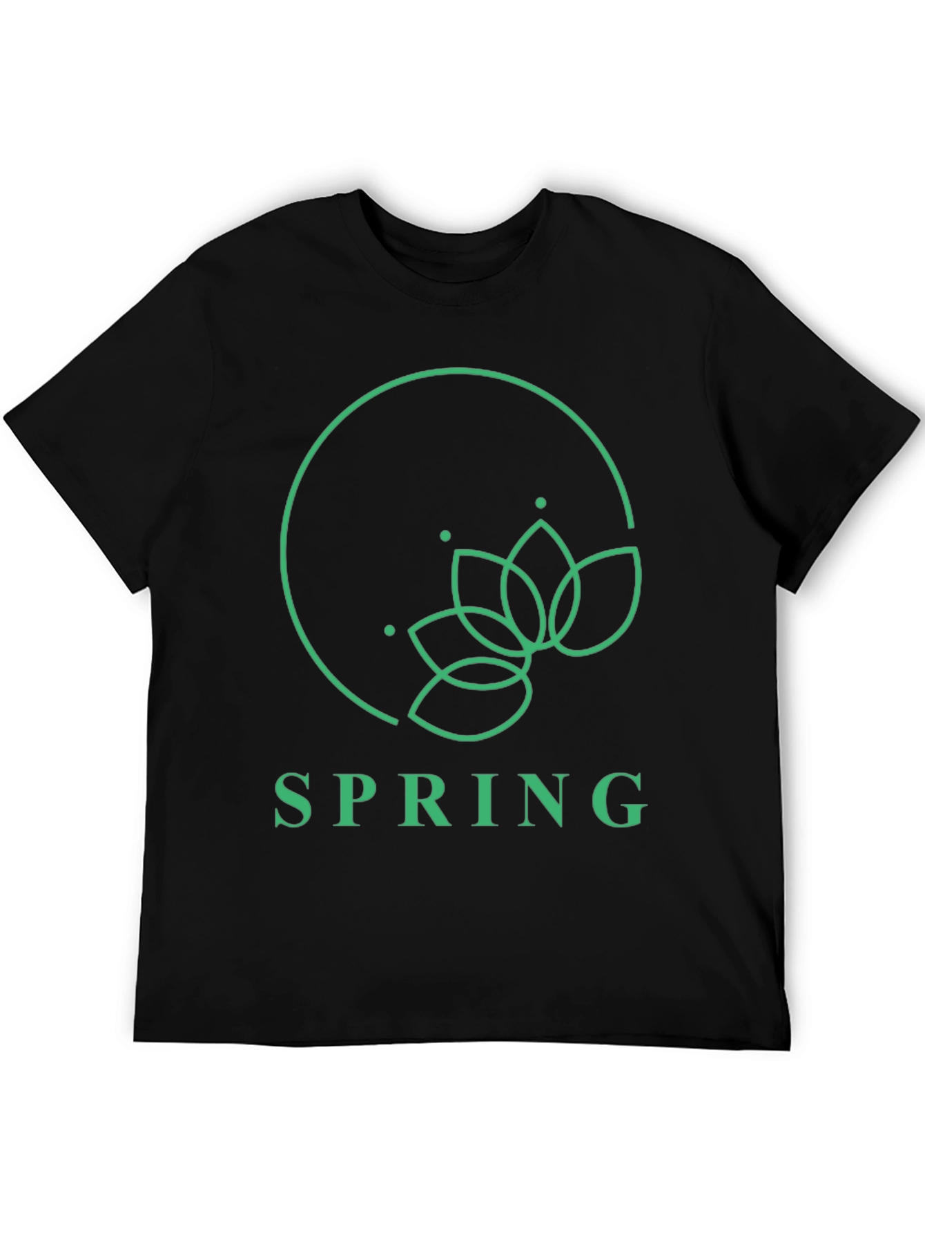 Black Spring Bloom T-Shirt - Floral Design, Soft Cotton view 5