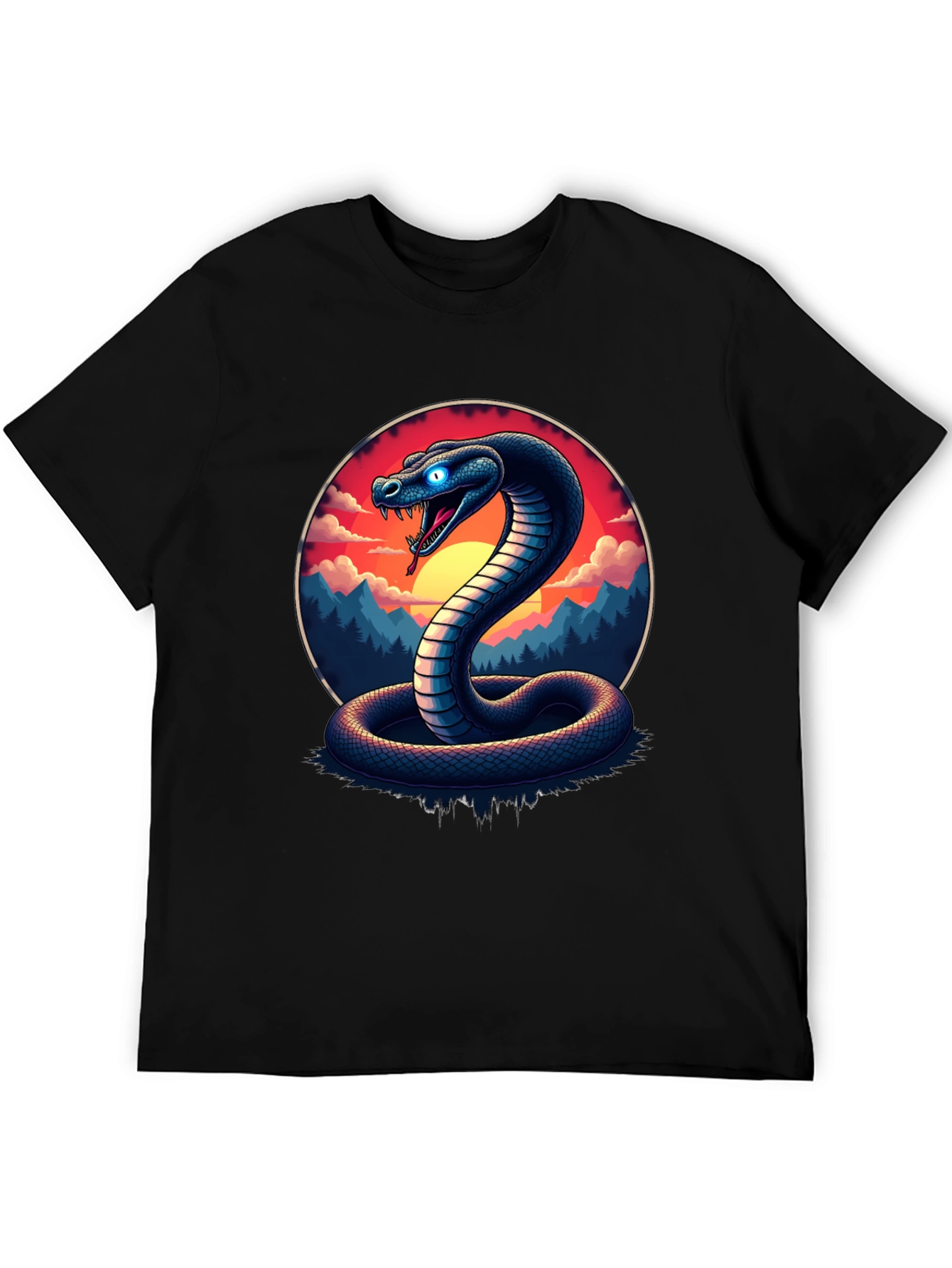 Black Cobra T-Shirt - Snake Graphic Tee view 5