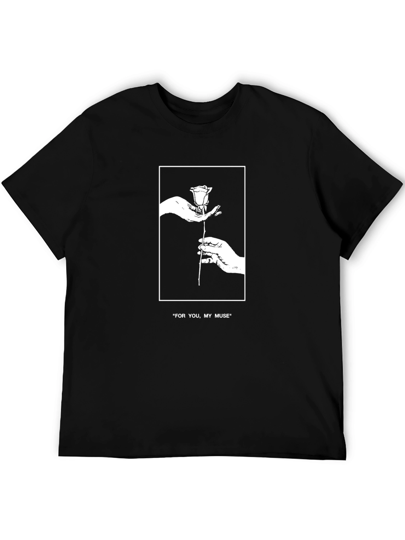 Black Black Rose Graphic Tee - For You, My Muse view 5