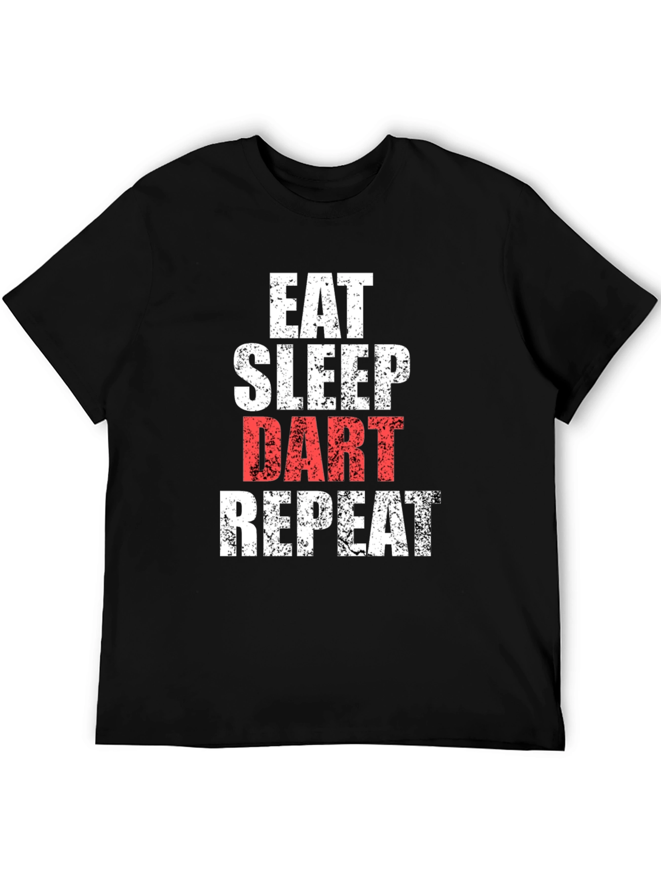 Black Eat Sleep Dart Repeat Funny T-Shirt view 5