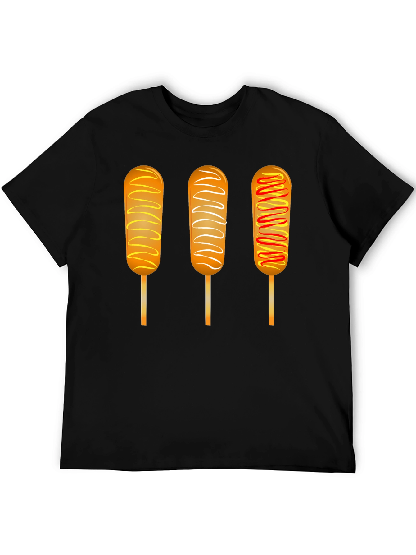 Black Corn Dog T-Shirt: Unique Foodie Graphic Tee view 5