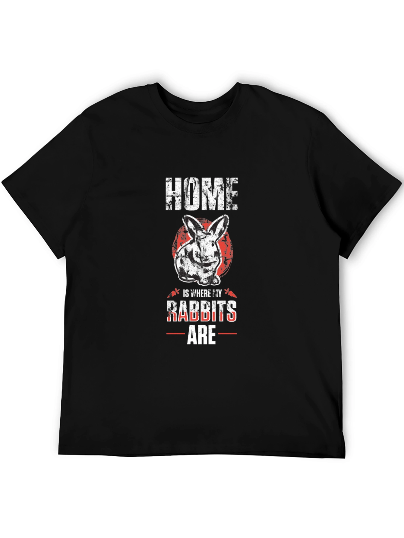 Black Home is Where My Rabbits Are - Graphic Tee view 5