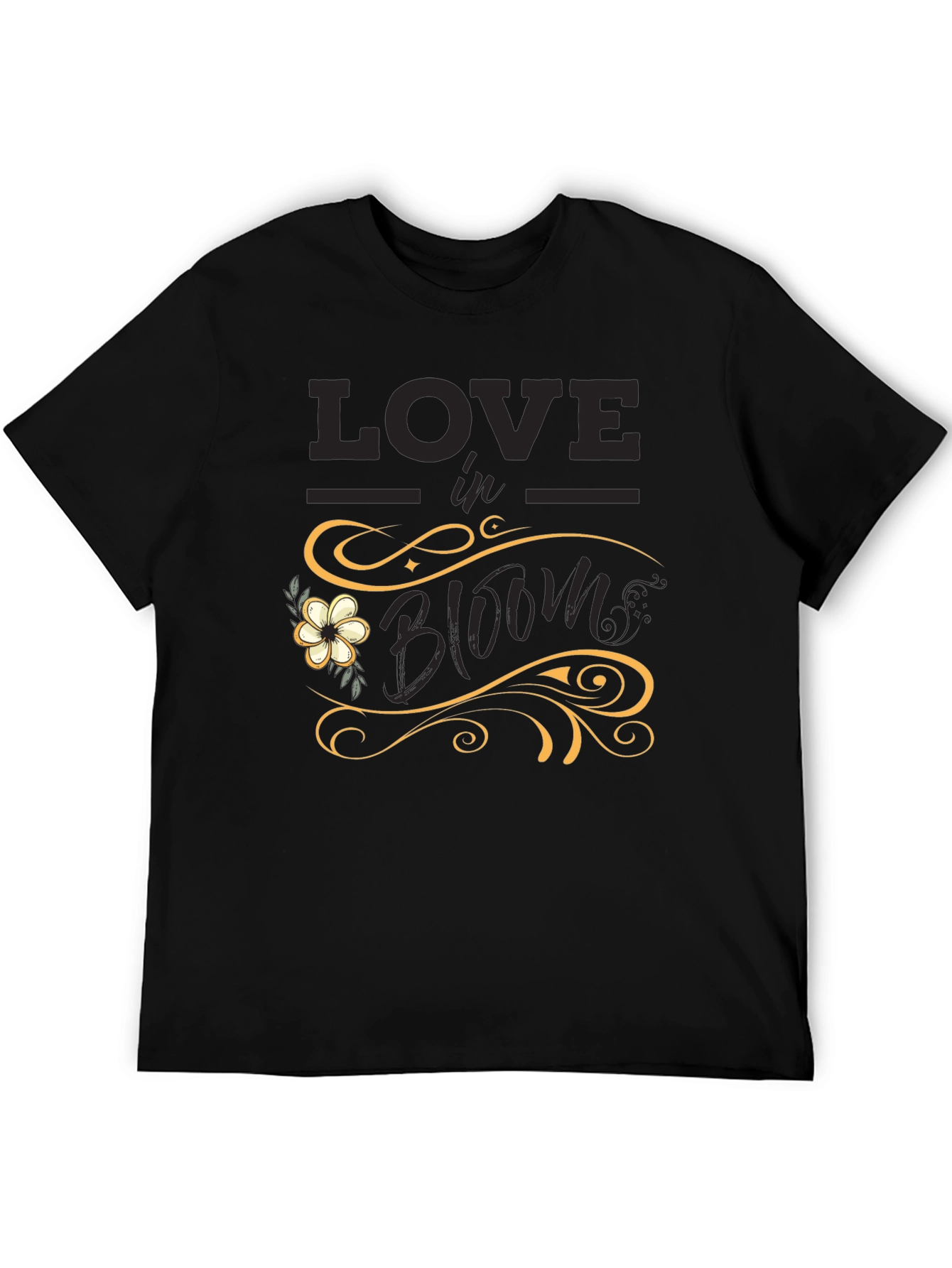 Black Love In Bloom Graphic Tee - Black view 5