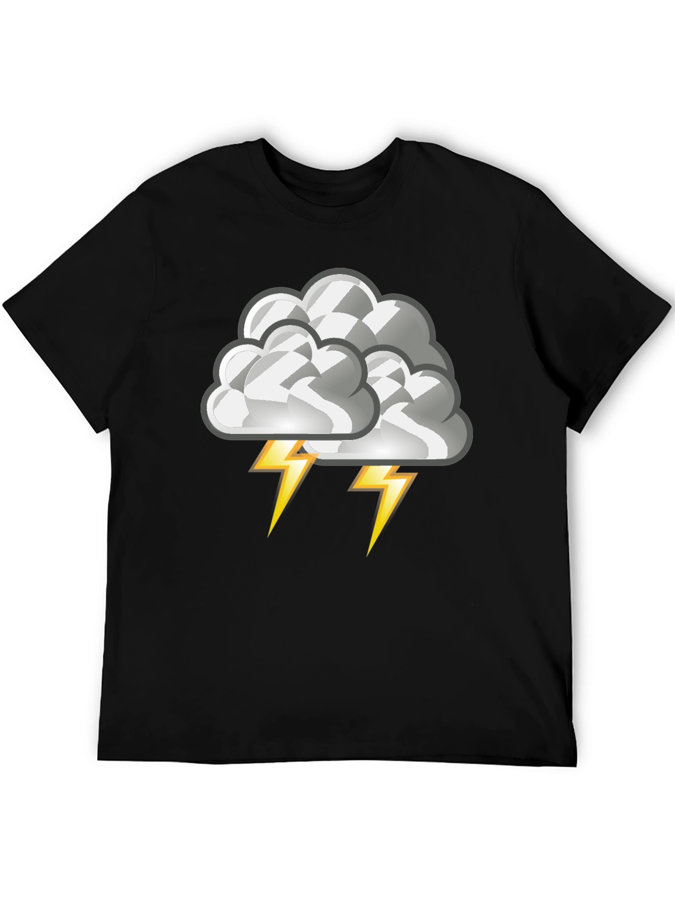 Black Storm Cloud Graphic Tee - Men's Black T-Shirt view 5