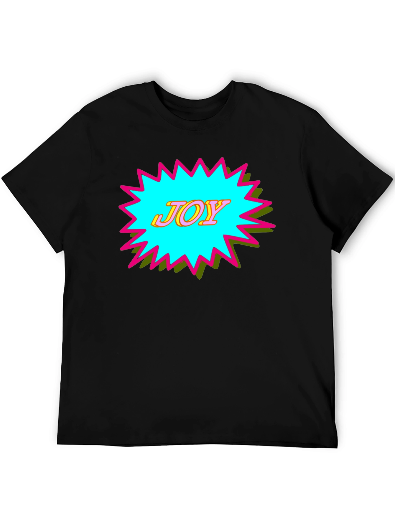 Black Joy Graphic Tee - Black Crew Neck view 5