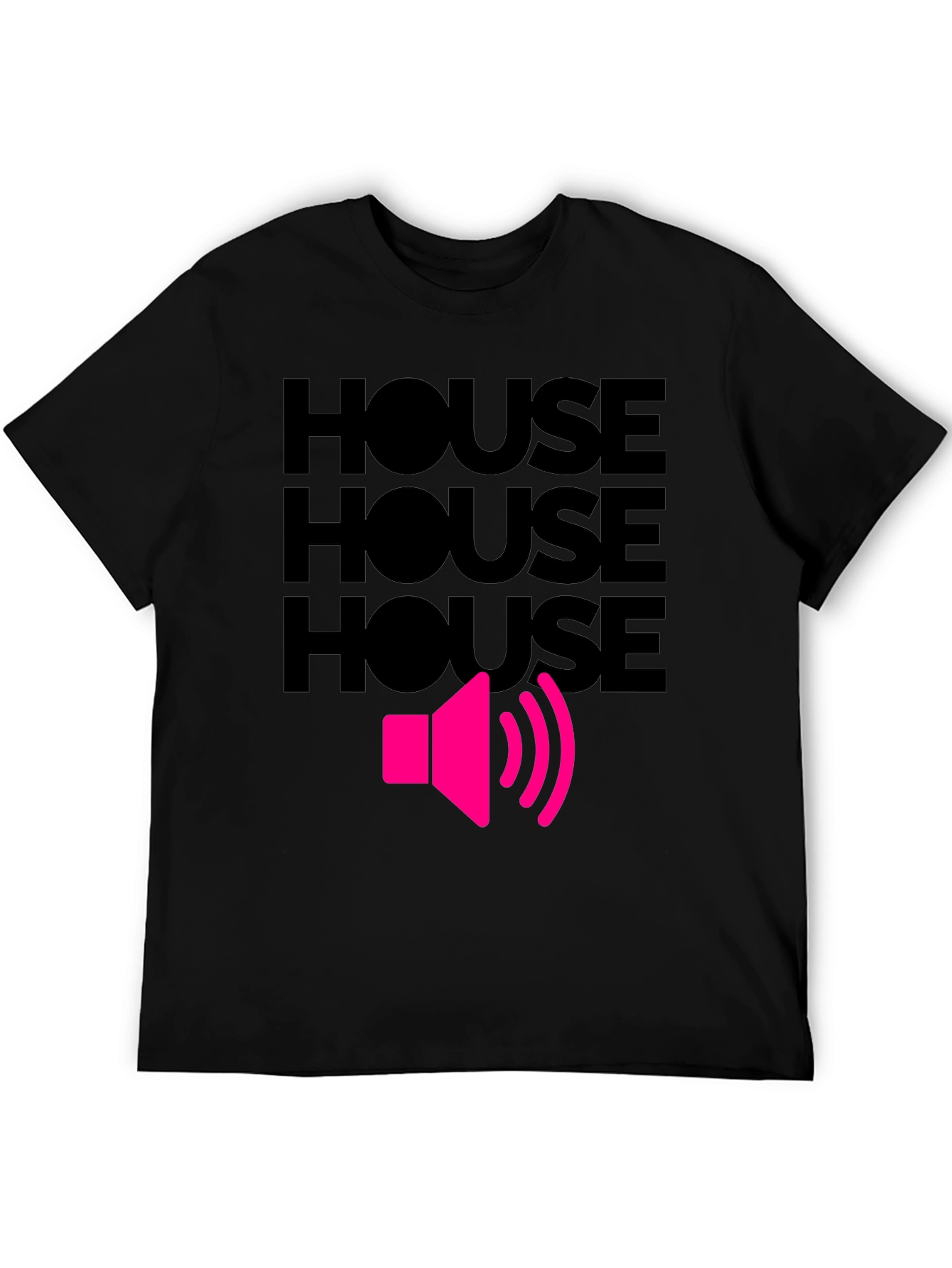 Black House Music T-Shirt - Loud Speaker Design view 5
