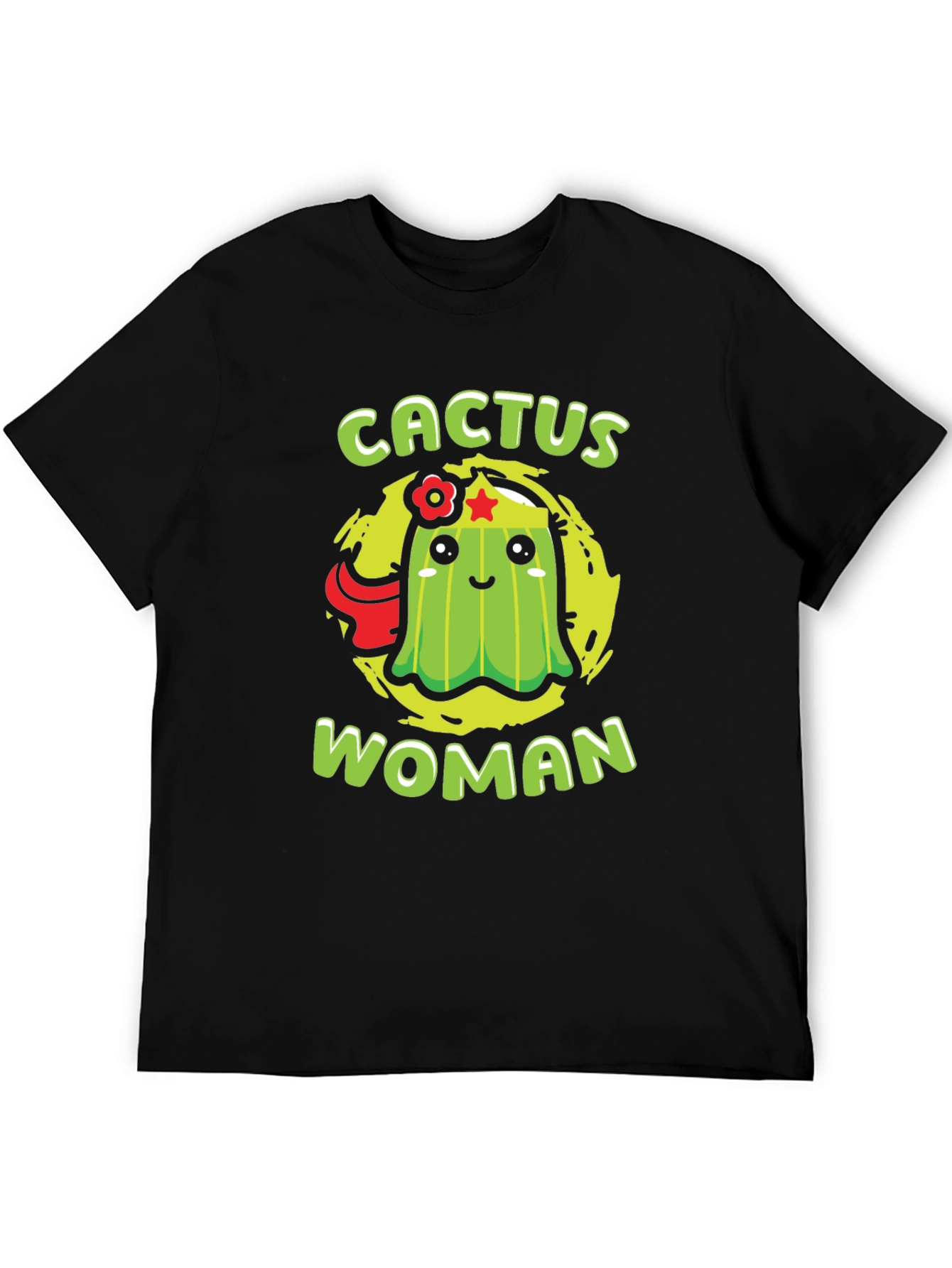 Cactus Woman Black T-Shirt - 5