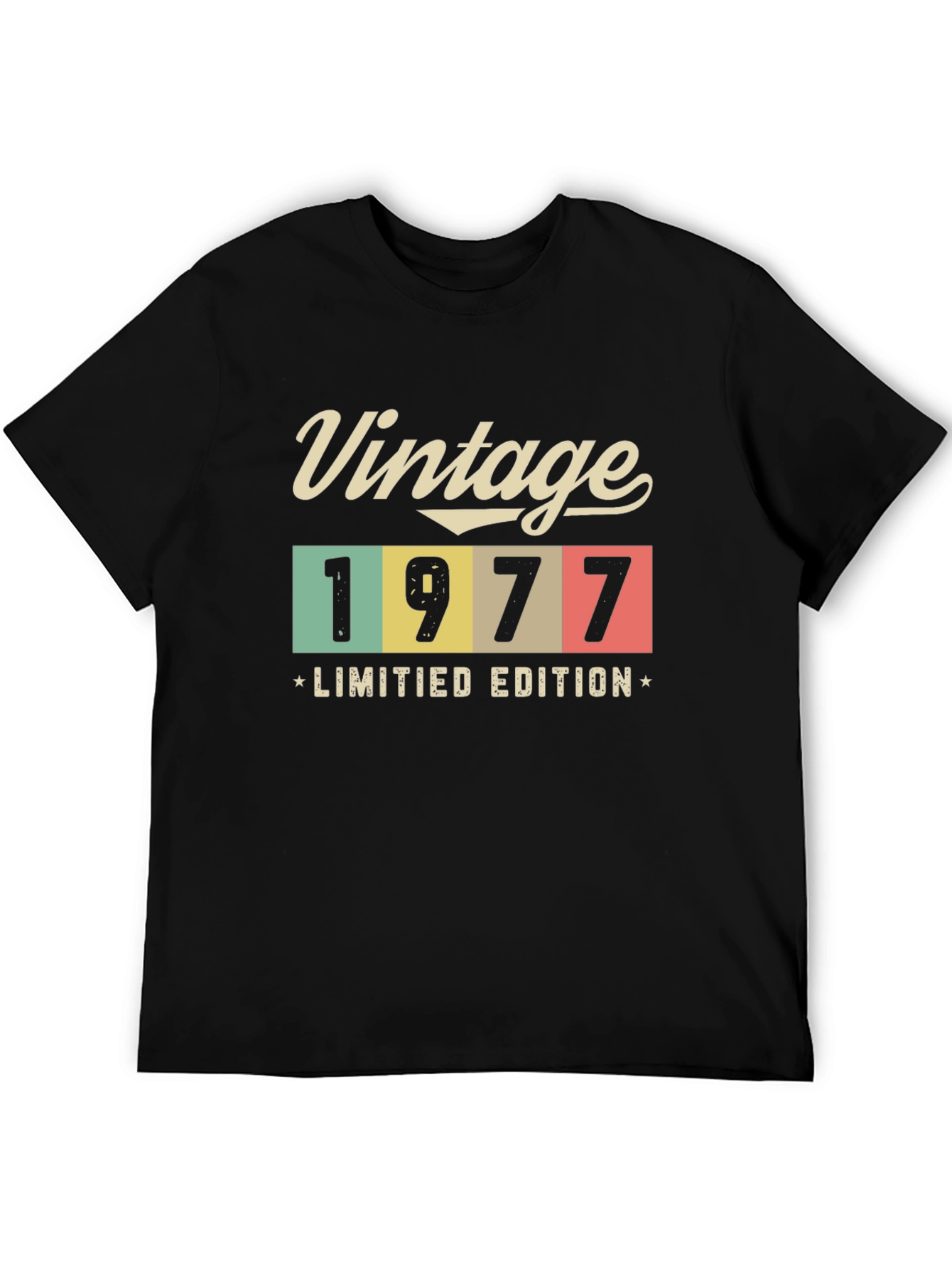 Black Vintage 1977 Limited Edition Black T-Shirt view 5