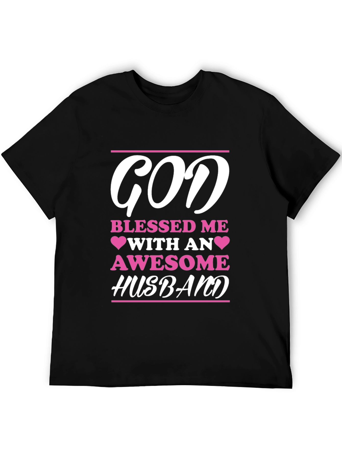 Black God Blessed Me Awesome Husband Graphic Tee view 5