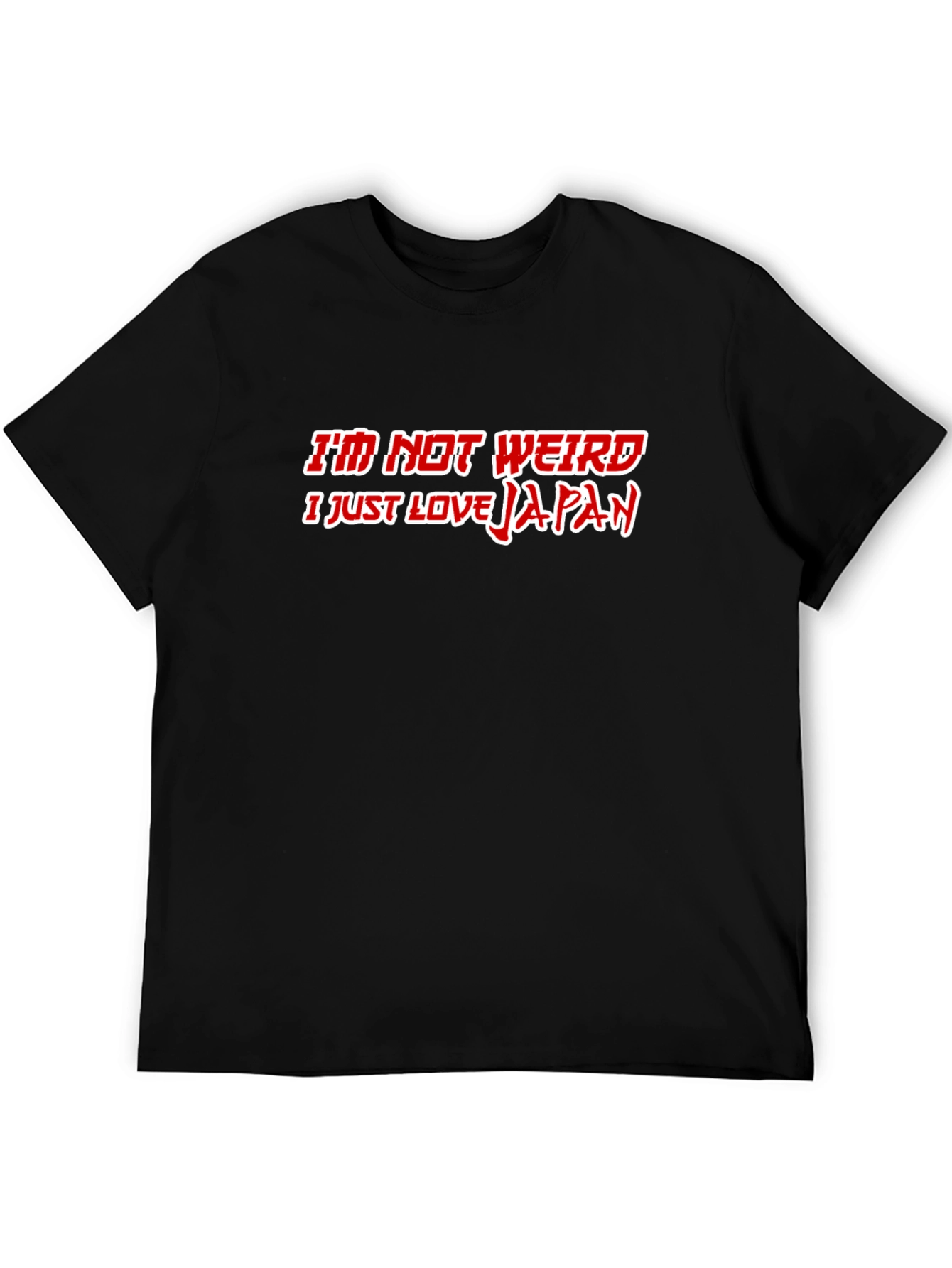 Black I'm Not Weird I Just Love Japan T-Shirt view 5