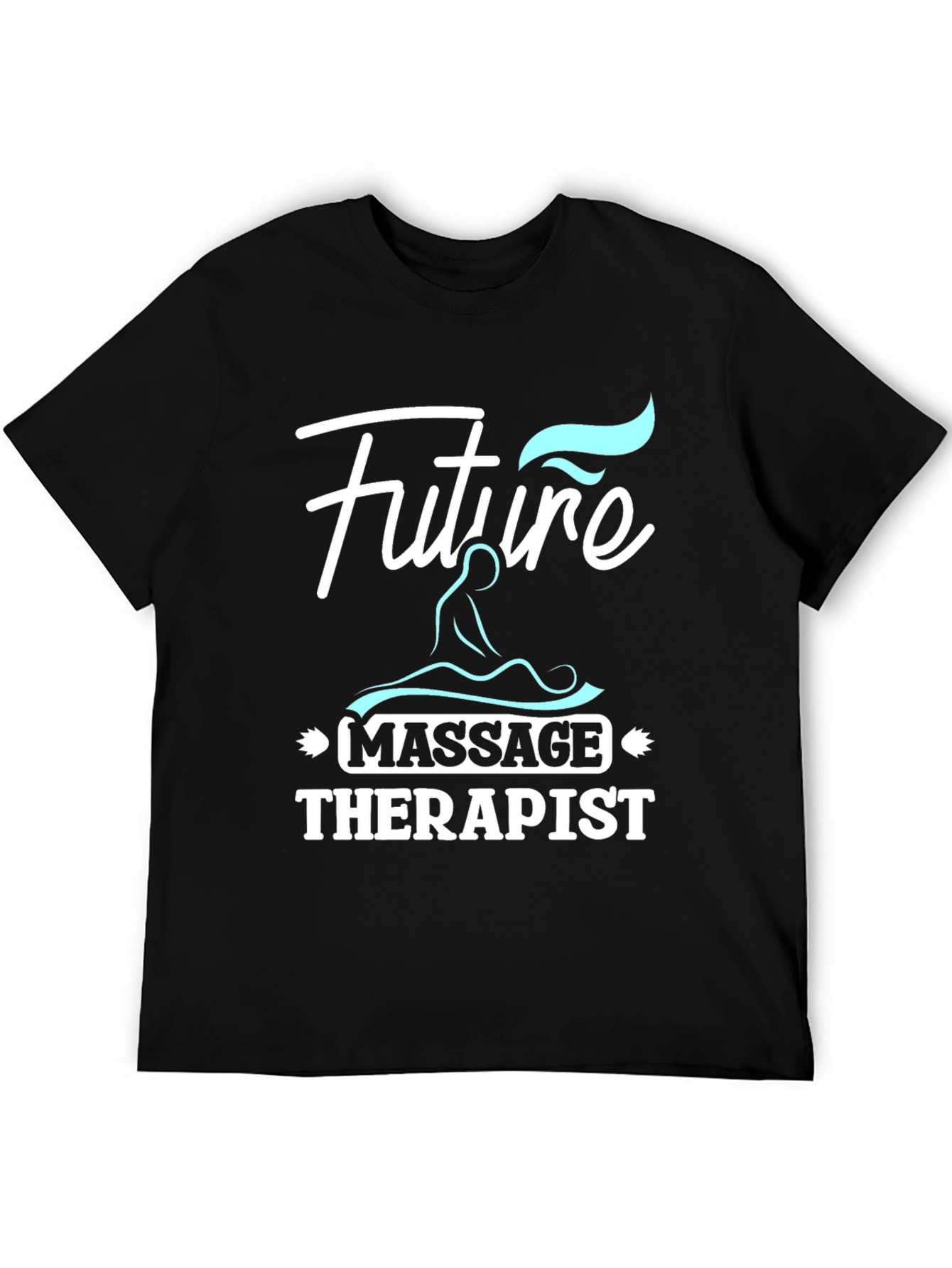 Black Future Massage Therapist Graphic T-Shirt view 5