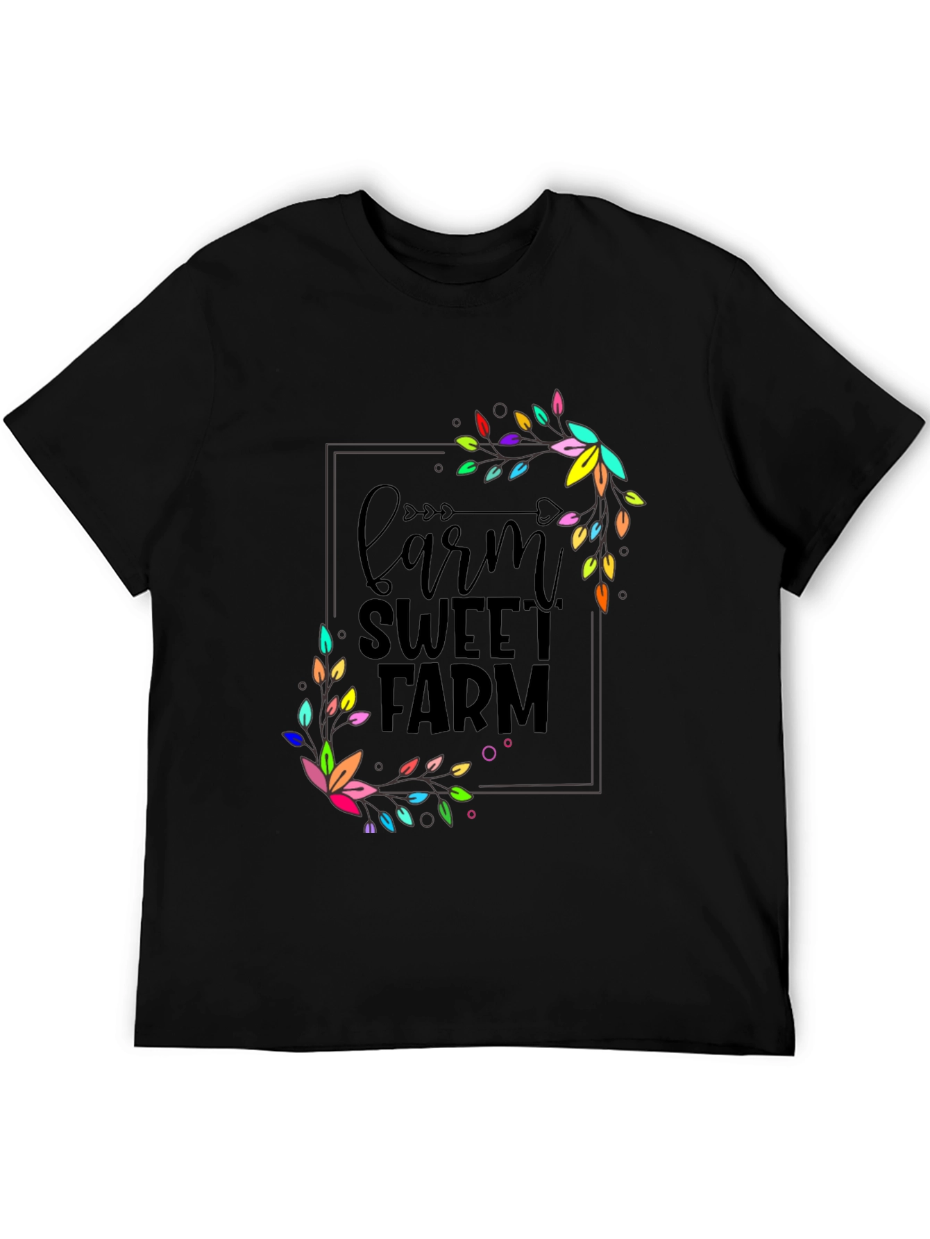 Black Farm Sweet Farm Graphic T-Shirt - Black view 5