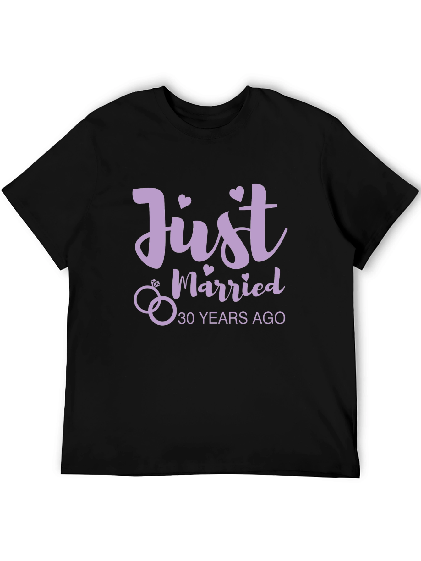 Black Just Married 30 Years Ago T-Shirt Anniversary Gift view 5