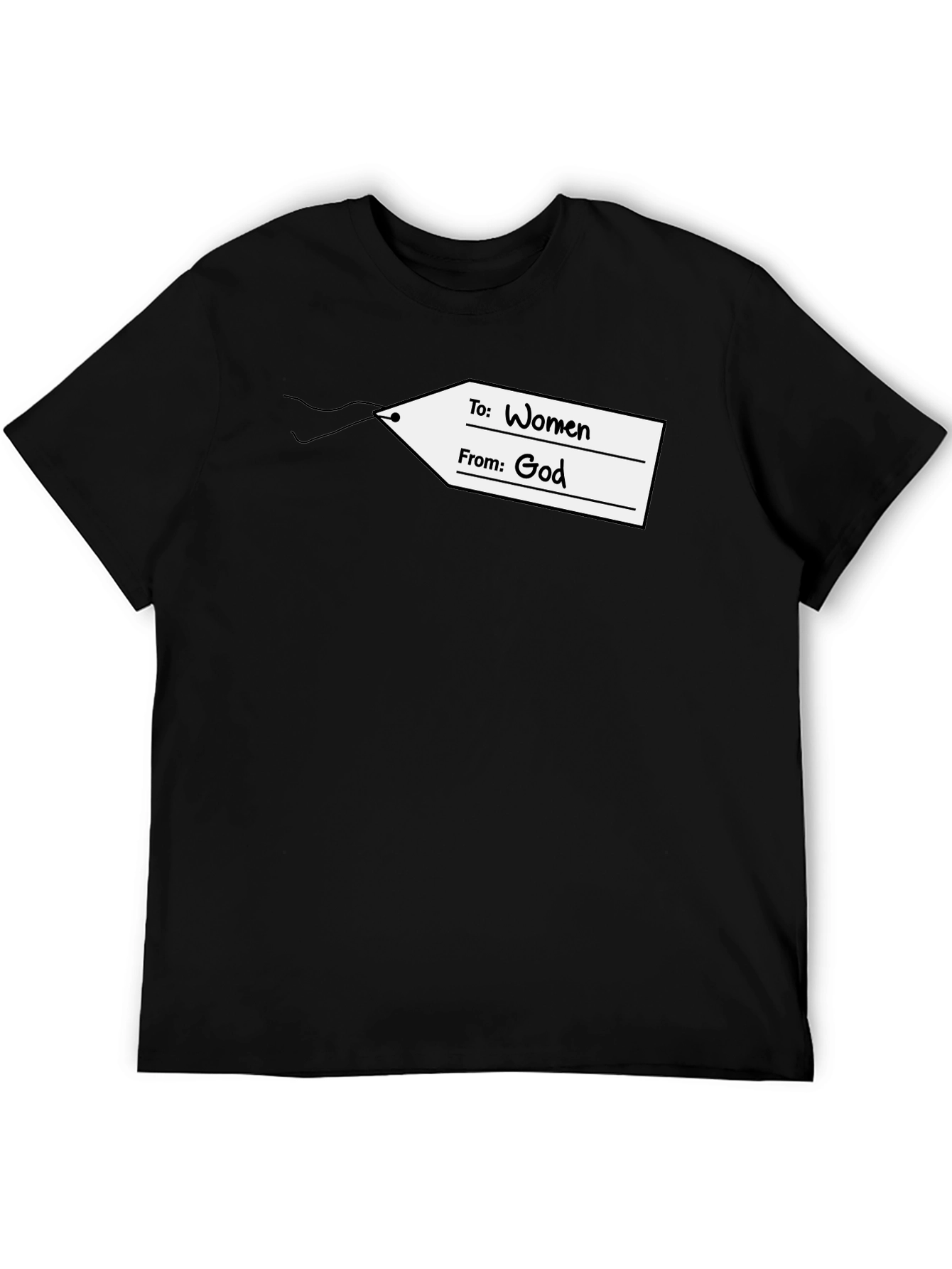 Black Women From God T-Shirt - Gift Tag Design view 5