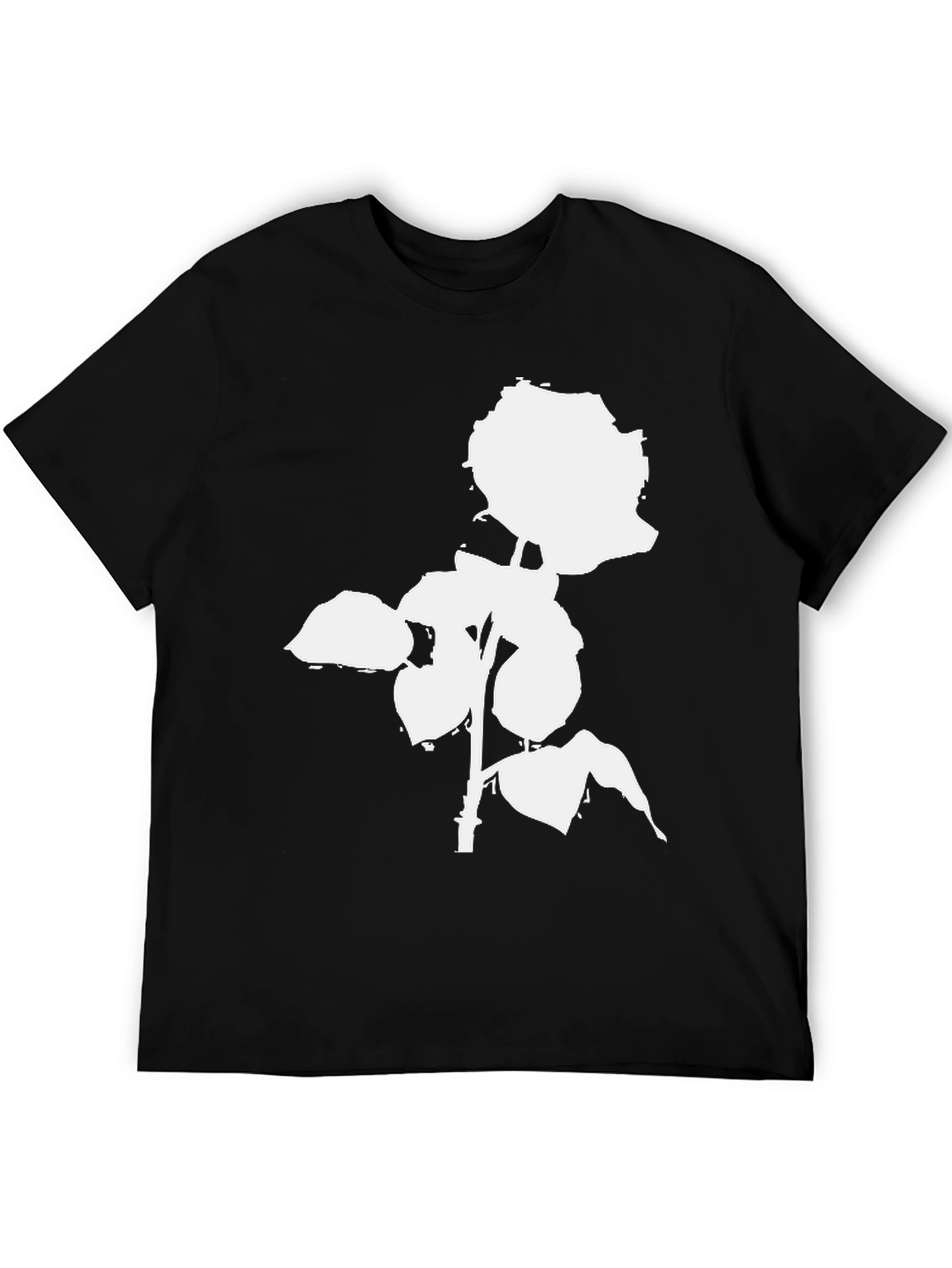 Black Rose Graphic T-Shirt - Bold Black Tee view 5
