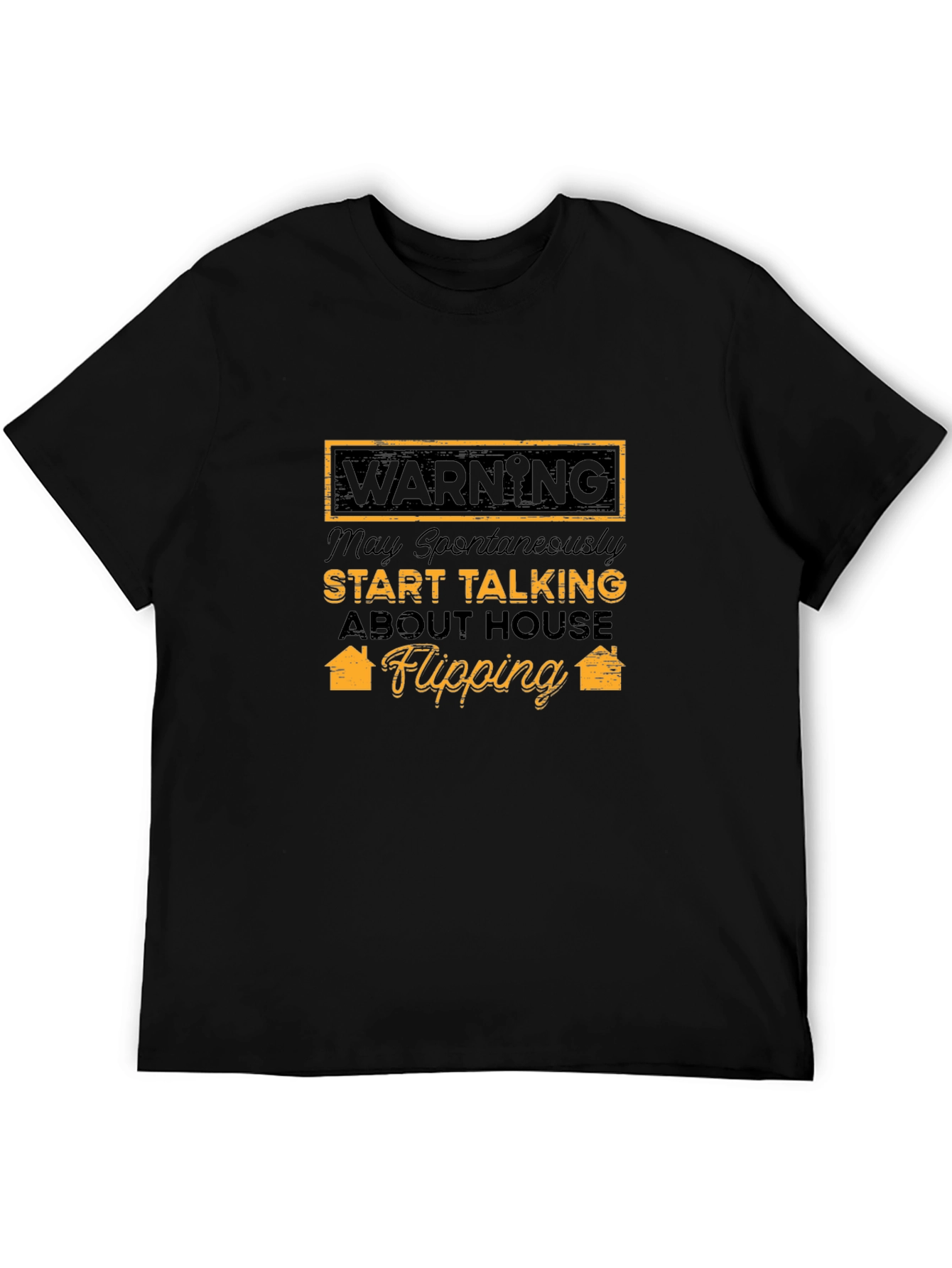 Black House Flipping Warning T-Shirt - Funny Gift view 5