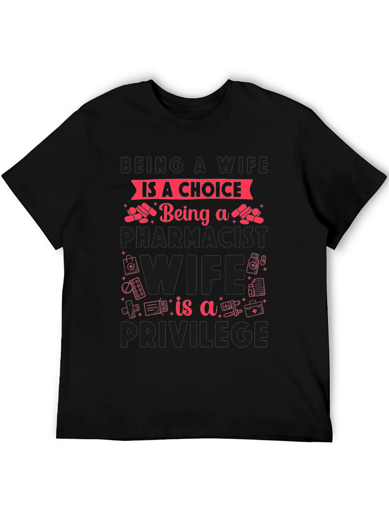 Black Pharmacist Wife T-Shirt - Choice & Privilege view 5