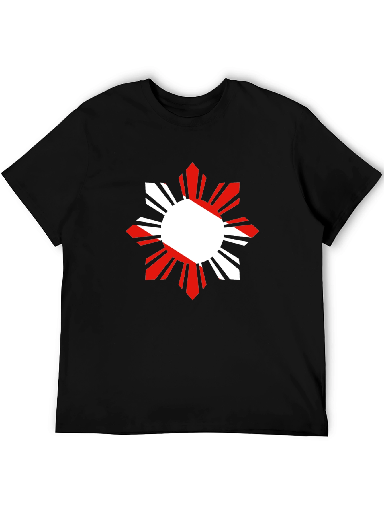 Black Filipino Sun Graphic Tee - Black view 5