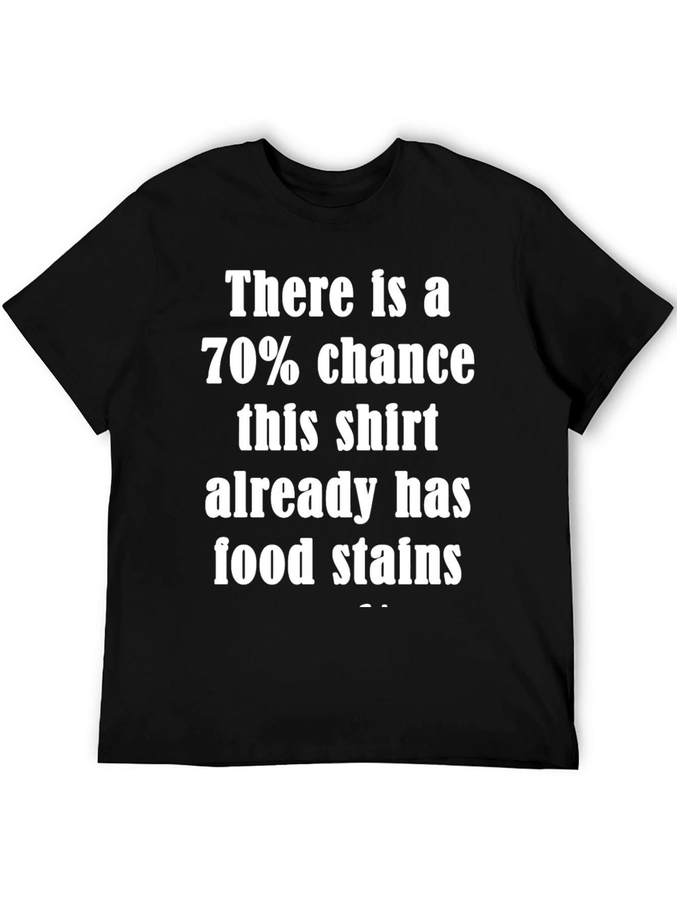 Black Humorous "Food Stains" Graphic Tee - Unisex view 5