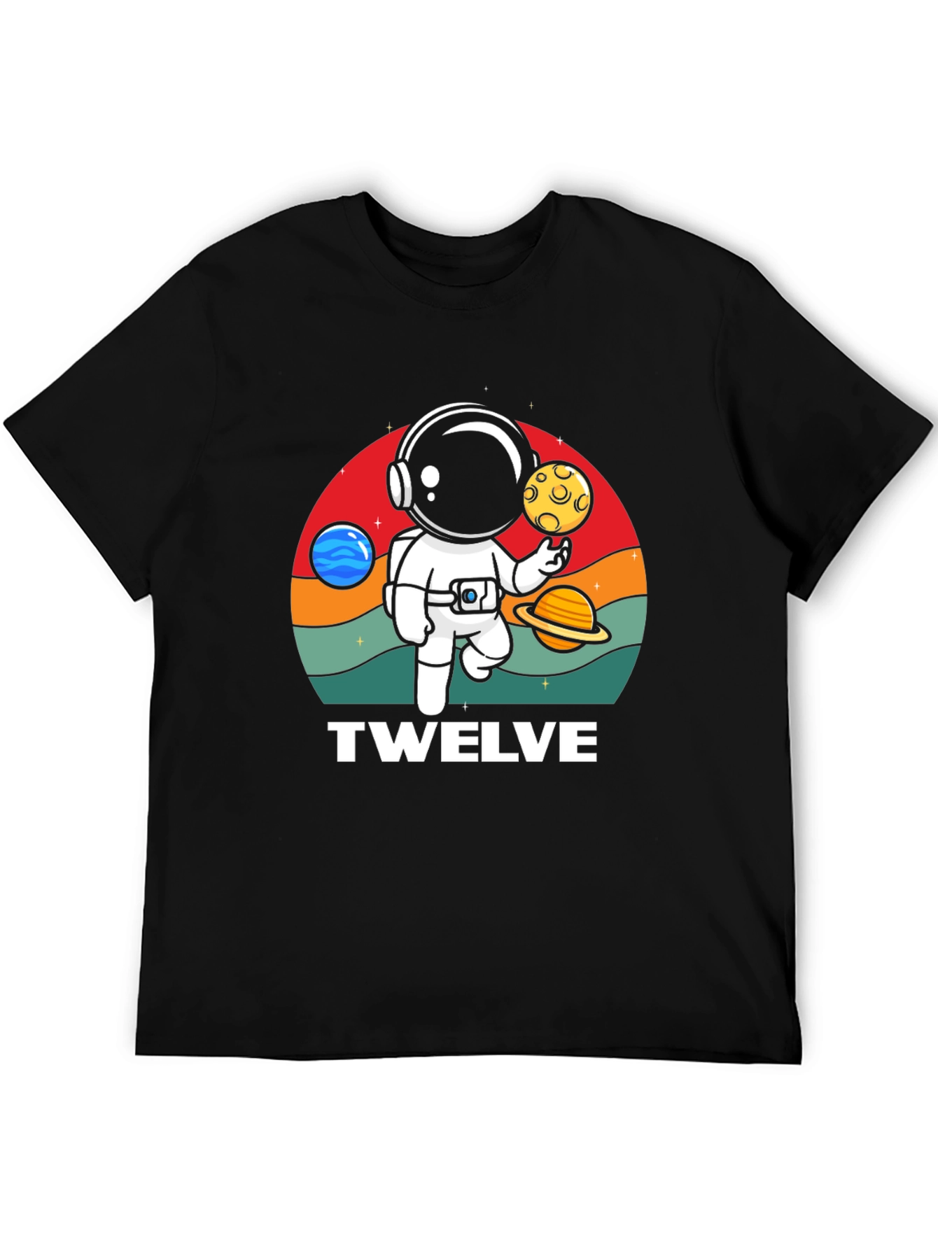 Black Astronaut Twelve Birthday Graphic Tee view 5