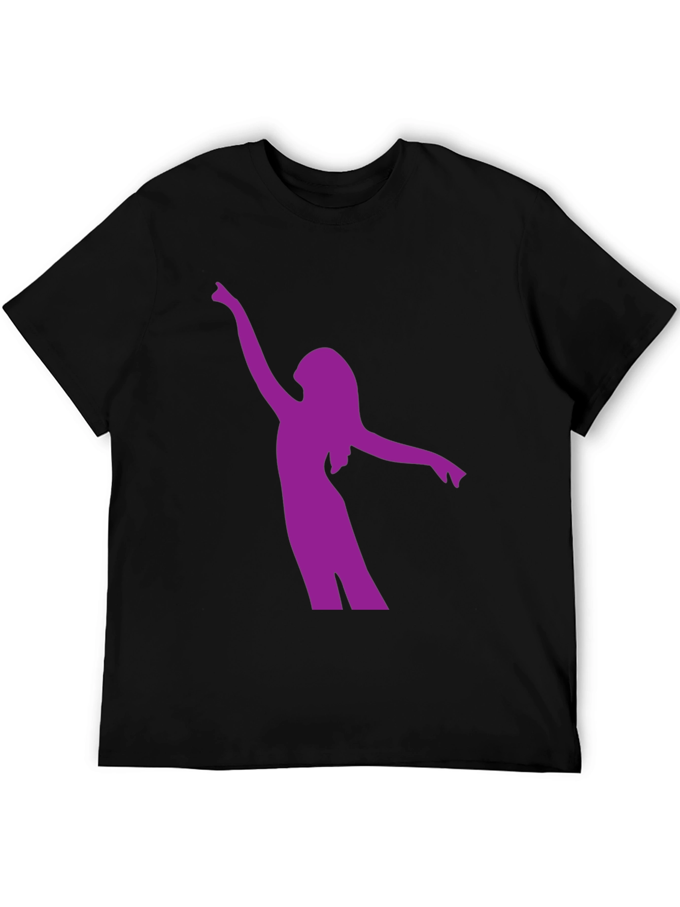 Black Silhouette Dancer Graphic Tee - Black view 5